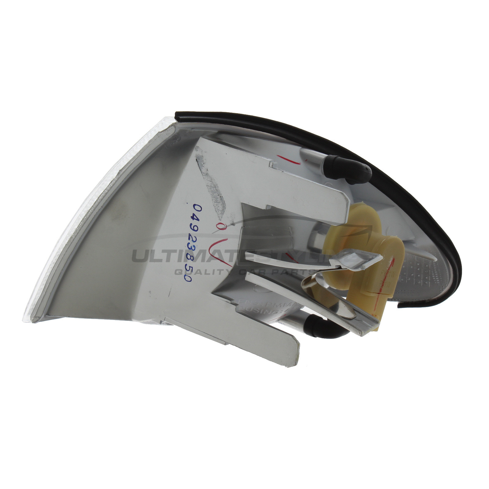 Clear Front Side Marker Lights Pair For BMW 3 Series E46 (1998-2004) - Chrome Housing, Halogen Bulb
