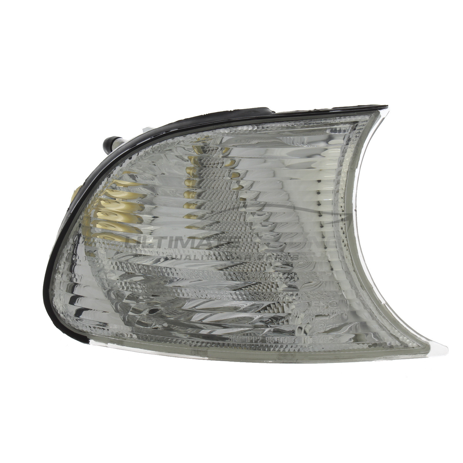 BMW 3 Series 1998-2001 Clear Front Indicator Clip In Type Includes Bulb Holder - Drivers Side (RH)