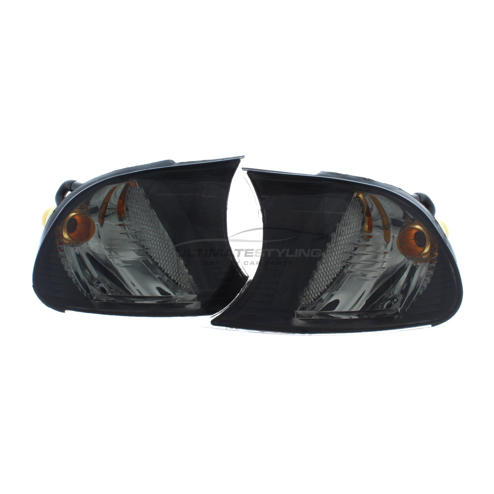 BMW 3 Series (2 Door) 2001-2003 Front Indicators Smoked Lens Screw In Type - Pair (LH + RH)