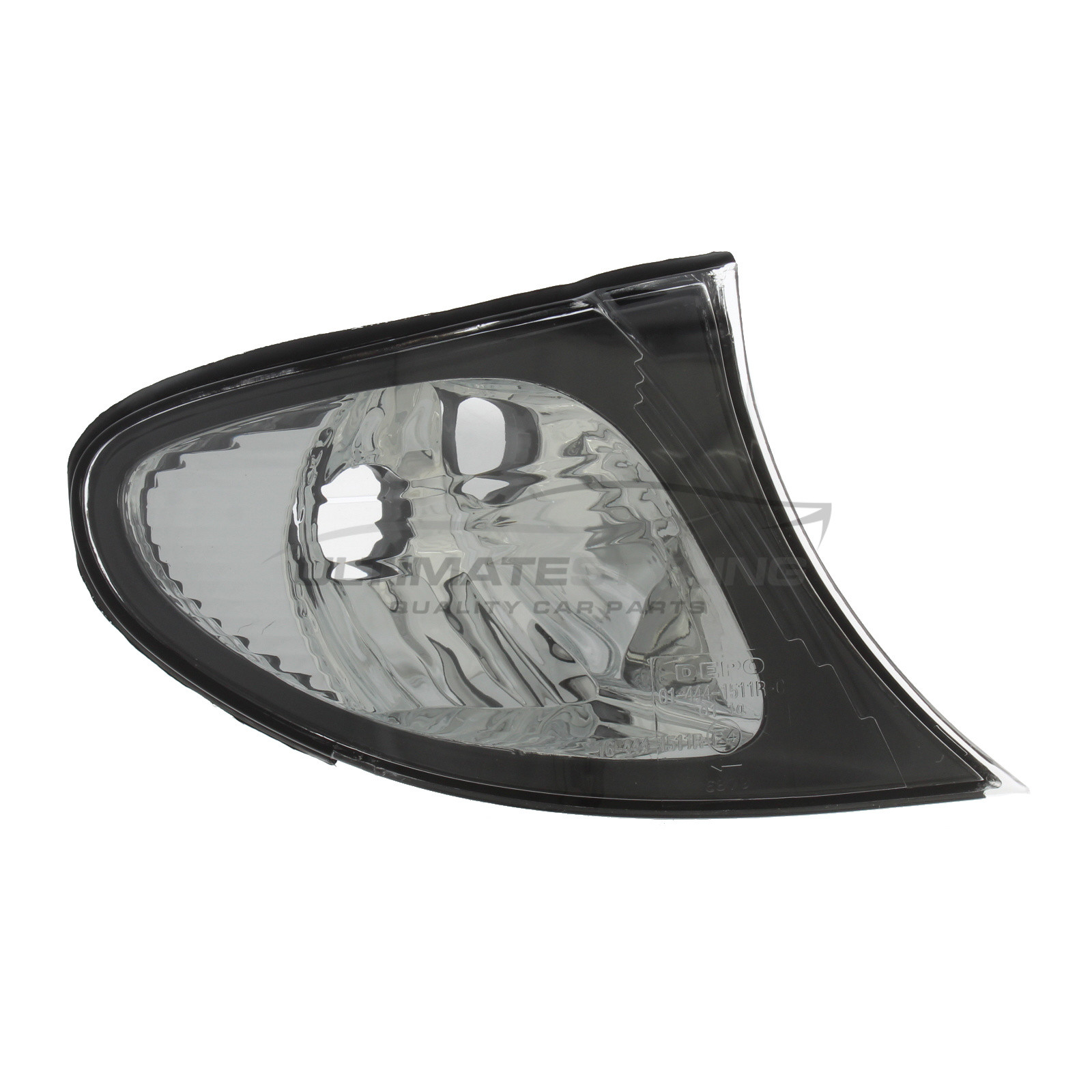 BMW 3 Series 2001-2005 Clear with Black Surround Front Indicator Screw In Type Excludes Bulb Holder - Drivers Side (RH)