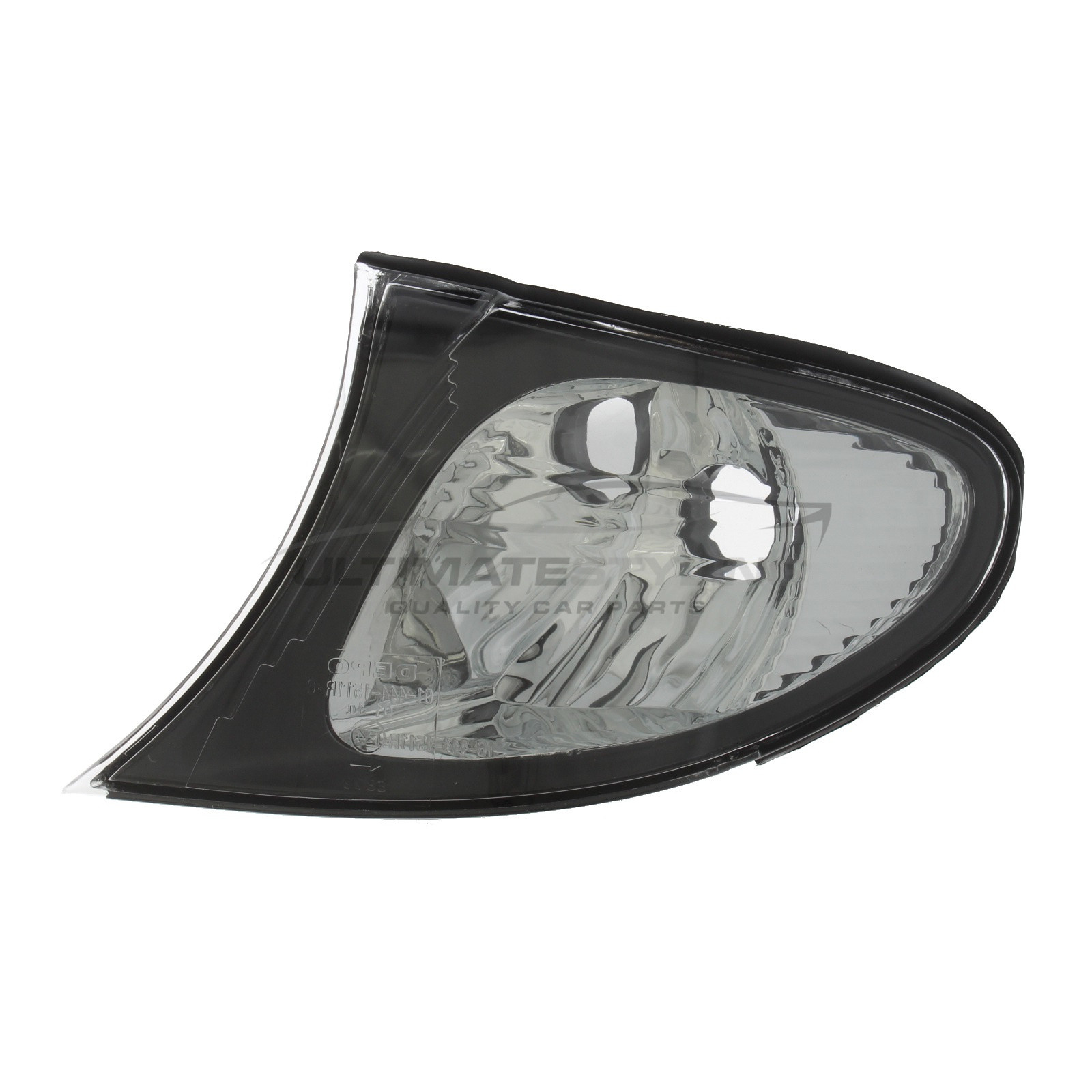 BMW 3 Series 2001-2005 Clear with Black Surround Front Indicator Screw In Type Excludes Bulb Holder - Passenger Side (LH)