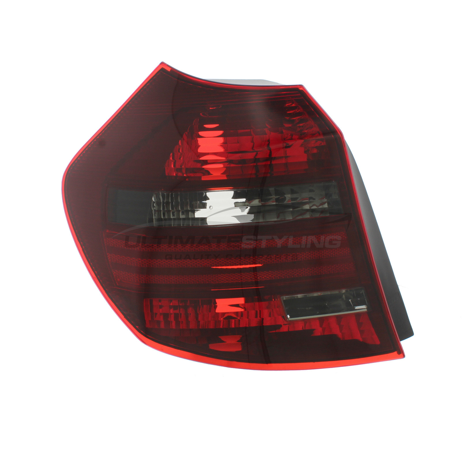 BMW 1 Series 2007-2012 Non-LED Dark Red Lens With Smoked Indicator Rear Light / Tail Light Excluding Bulb Holder Passenger Side (LH)