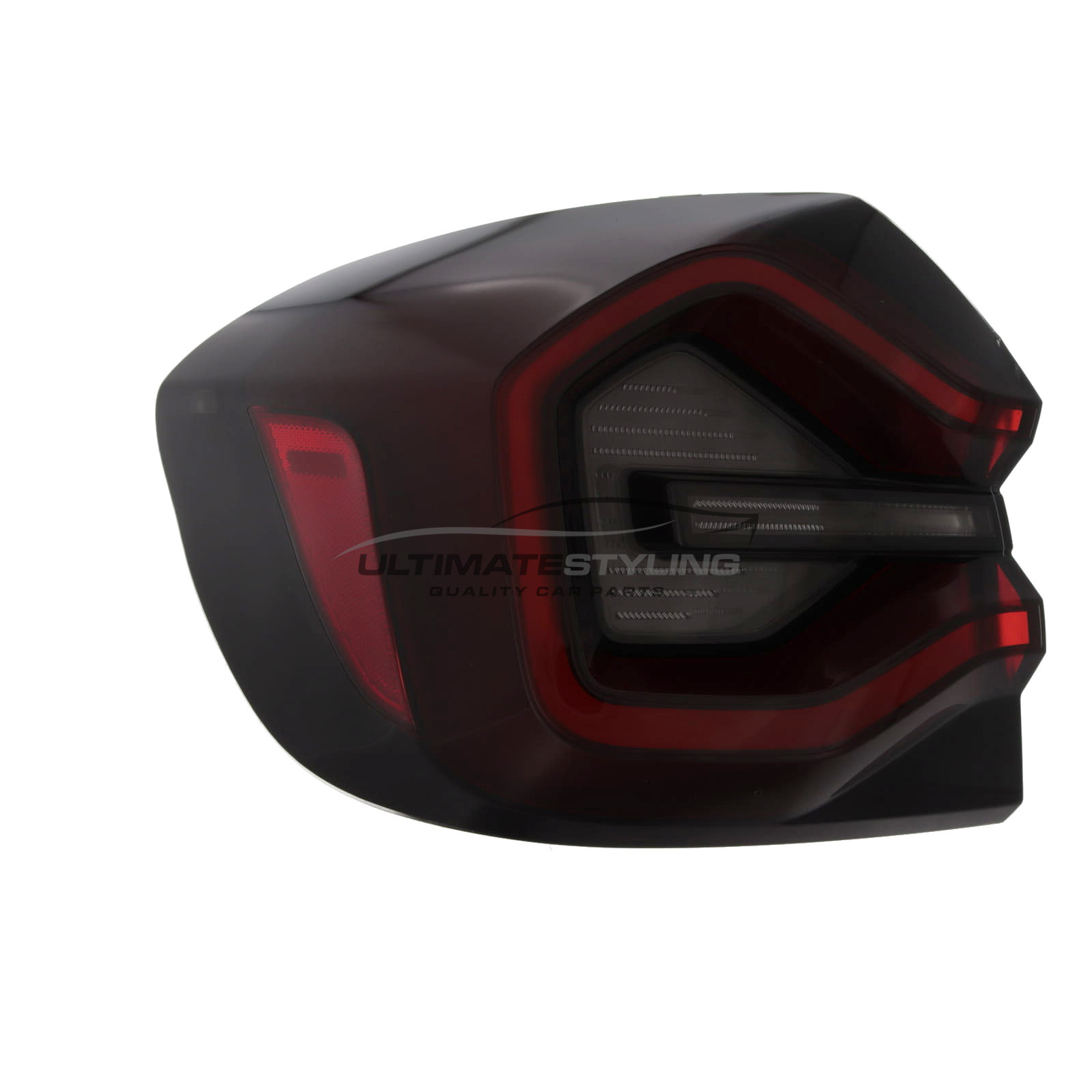 BMW X3 2021-> Rear Light / Tail Light - Outer (Wing) - Full LED Type - Dark Red With Smoked Indicator - Includes Bulbs & Holder - Passenger Side Left Hand