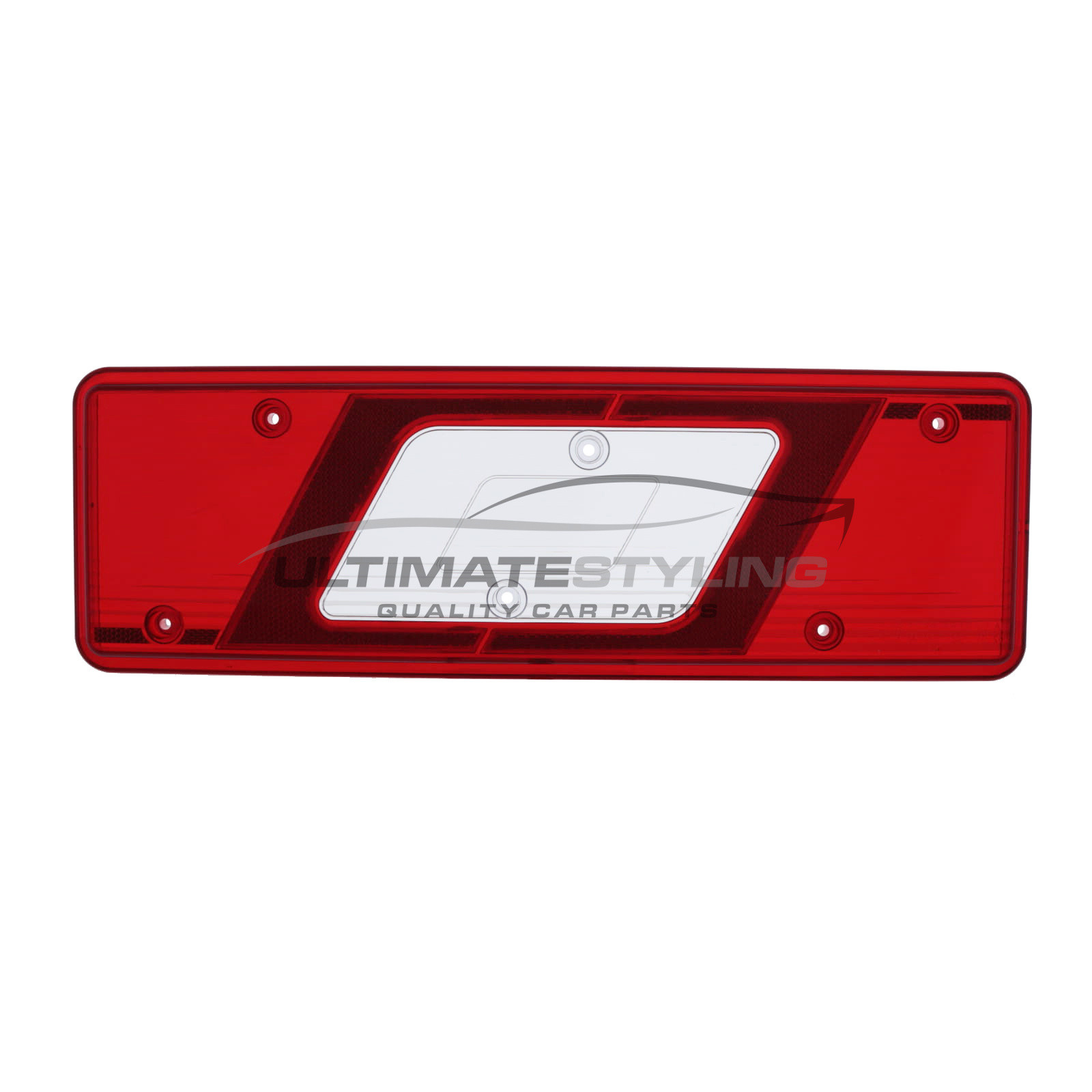 Ford Transit 2014-> Non-LED Red Lens With Clear Indicator Rear Light / Tail Light - Lens Only Drivers Side (RH)