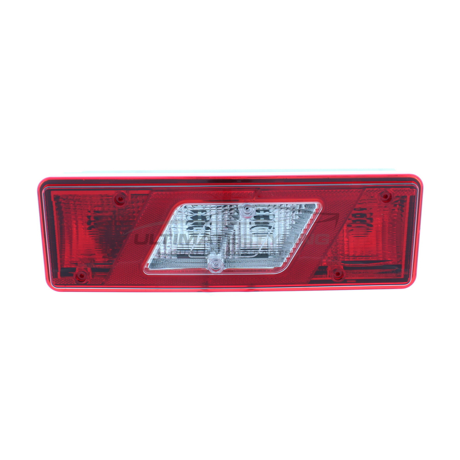 Ford Transit 2014-> Non-LED Red Lens With Clear Indicator Rear Light / Tail Light Including Bulb Holder Drivers Side (RH)