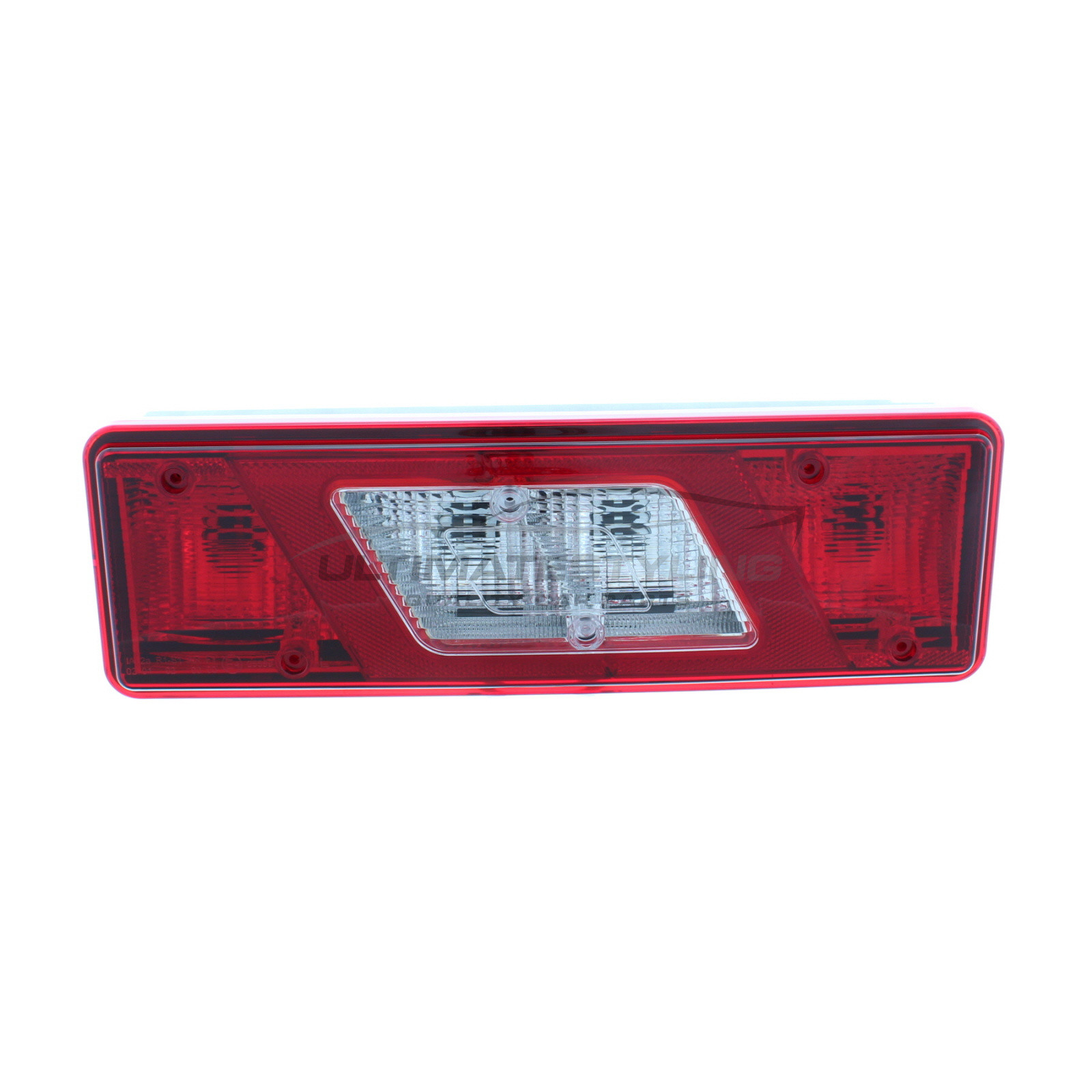 Ford Transit 2014-> Non-LED Red Lens With Clear Indicator Rear Light / Tail Light Including Bulb Holder Passenger Side (LH)