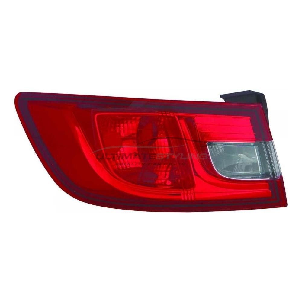 Renault Clio 2012-2016 Non-LED Outer (Wing) Rear Light / Tail Light Excluding Bulb Holder Passenger Side (LH)