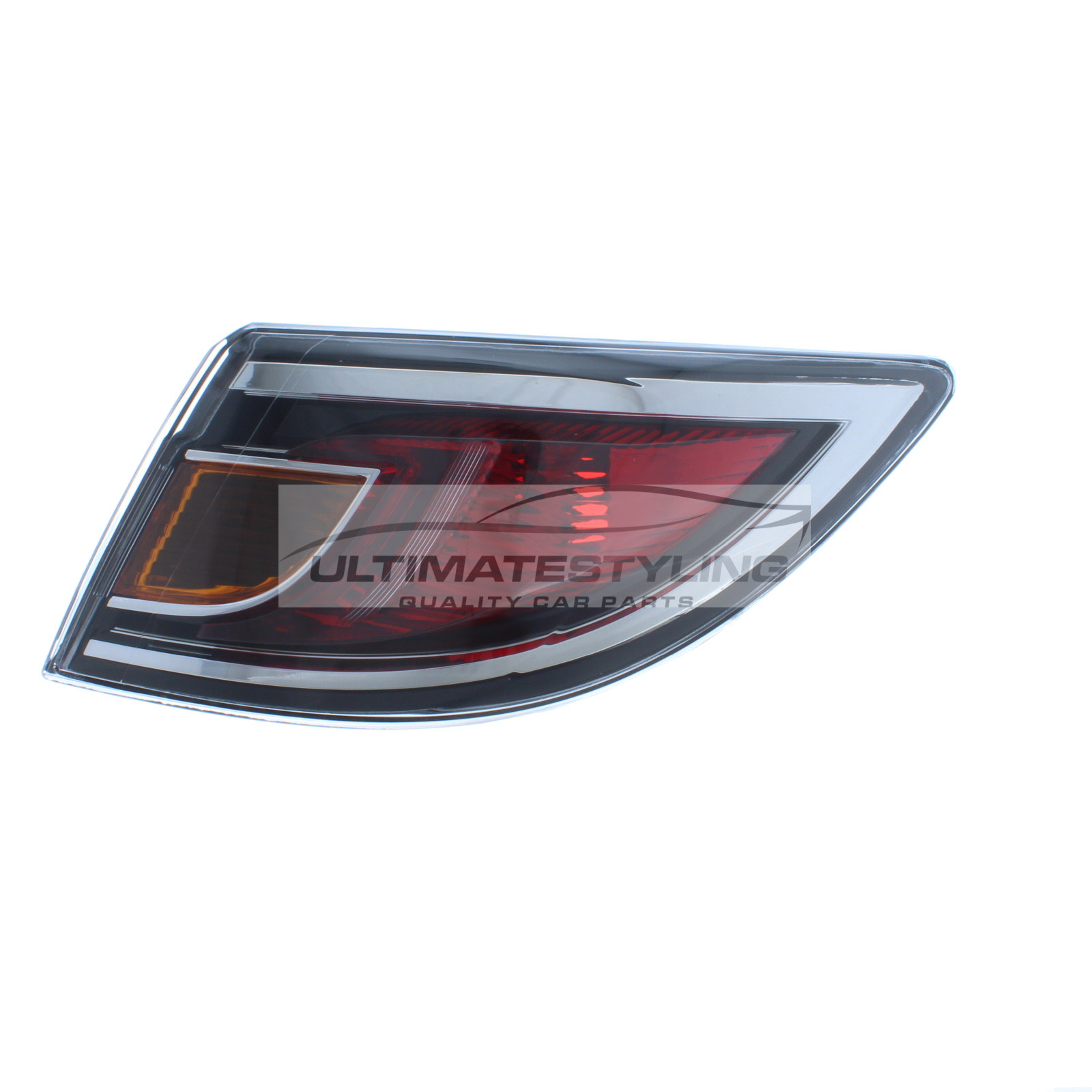 Mazda 6 2010-2013 Non-LED Red Lens With Amber Indicator Outer (Wing) Rear Light / Tail Light Excluding Bulb Holder Drivers Side (RH)