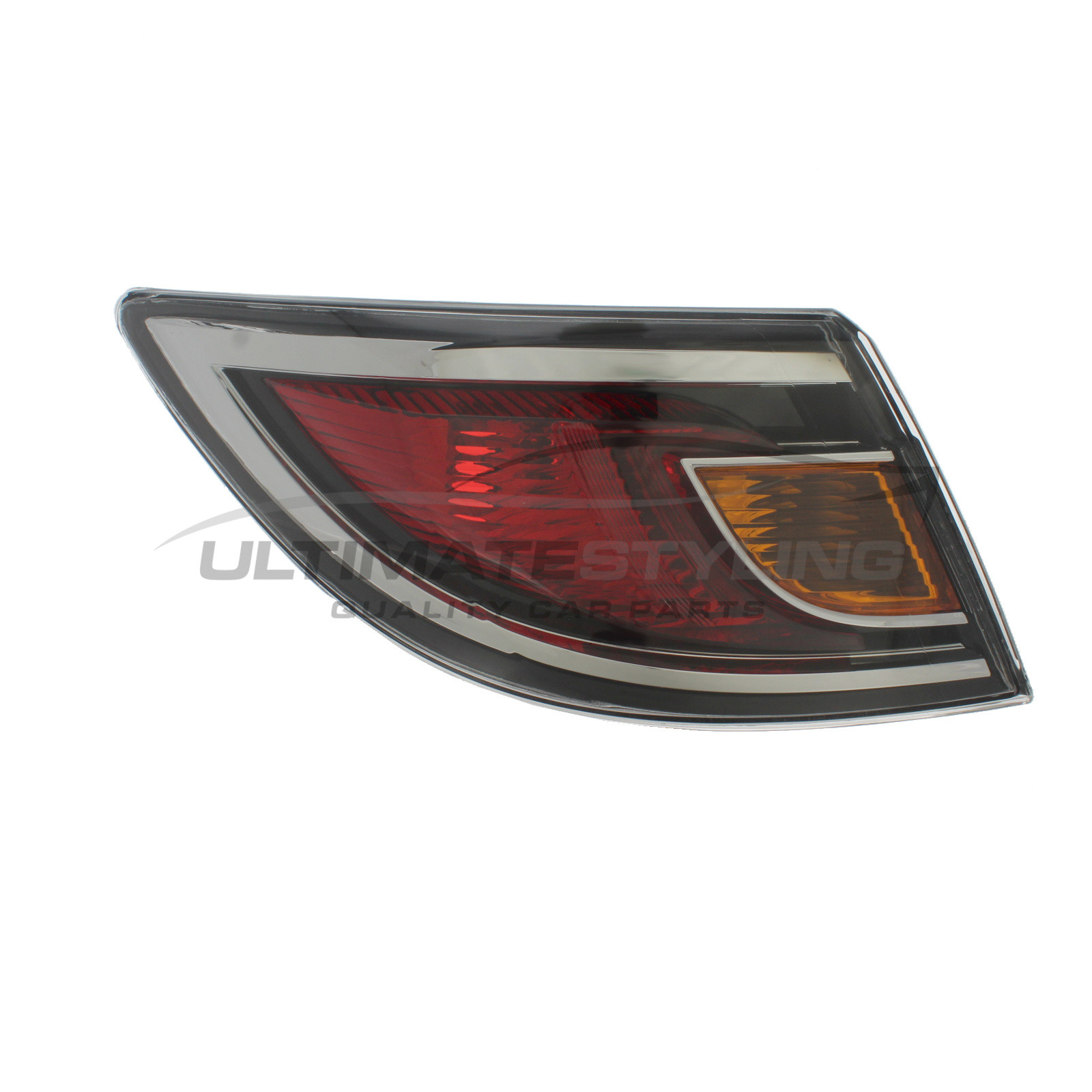 Mazda 6 2010-2013 Non-LED Red Lens With Amber Indicator Outer (Wing) Rear Light / Tail Light Excluding Bulb Holder Passenger Side (LH)