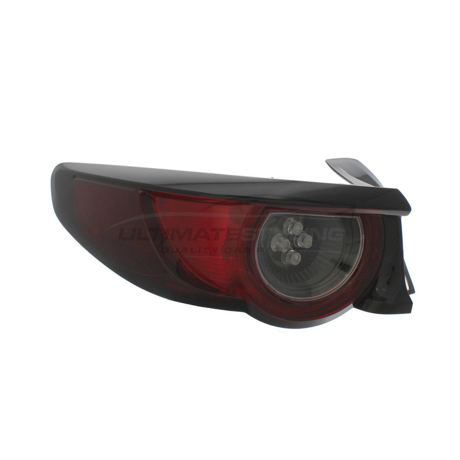 Mazda 3 2019-> LED Dark Red Lens With Smoked Indicator Outer (Wing) Rear Light / Tail Light Including Bulb Holder Passenger Side (LH)