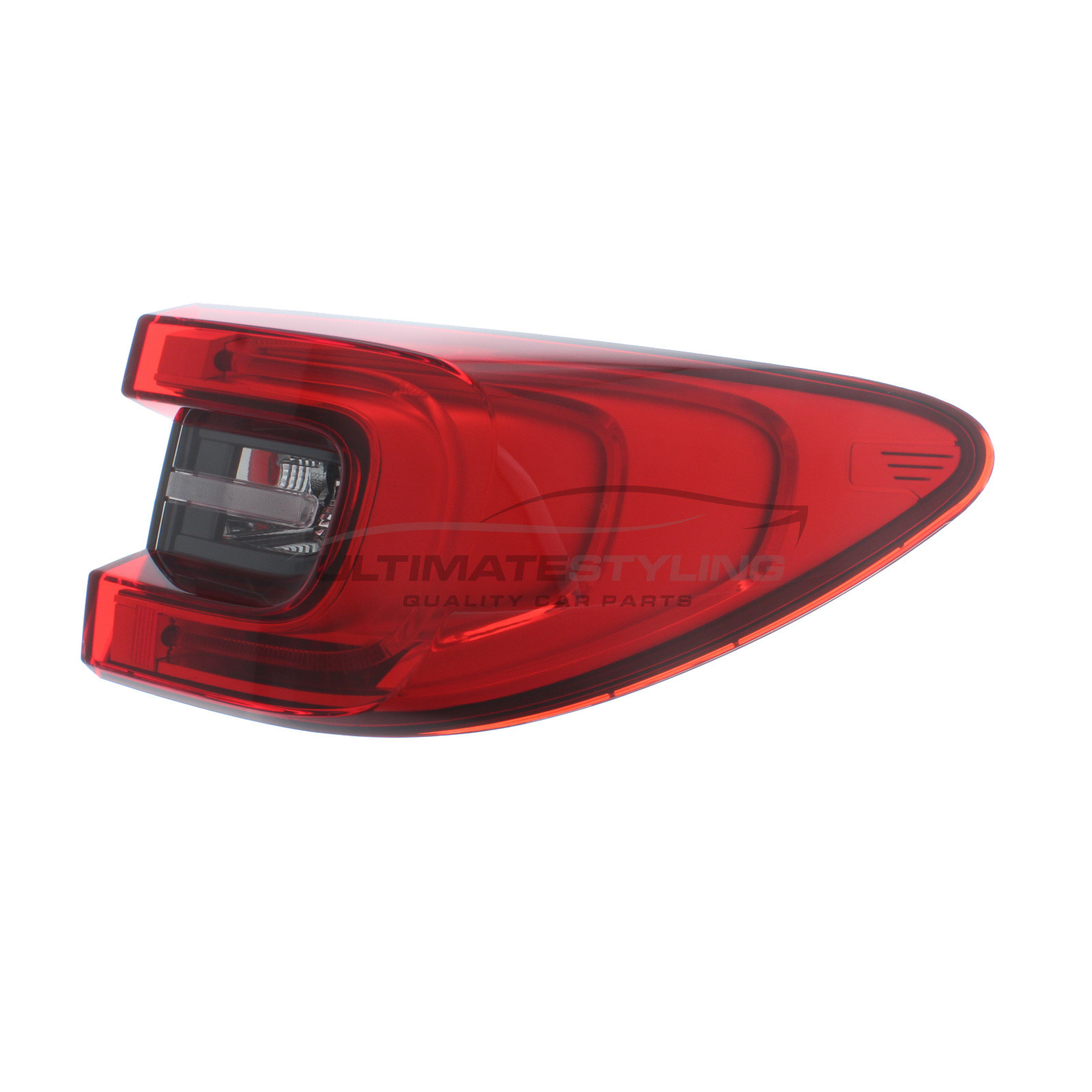 Renault Kadjar 2015-2019 LED Red Lens With Smoked Indicator Outer (Wing) Rear Light / Tail Light Including Bulb Holder Drivers Side (RH)