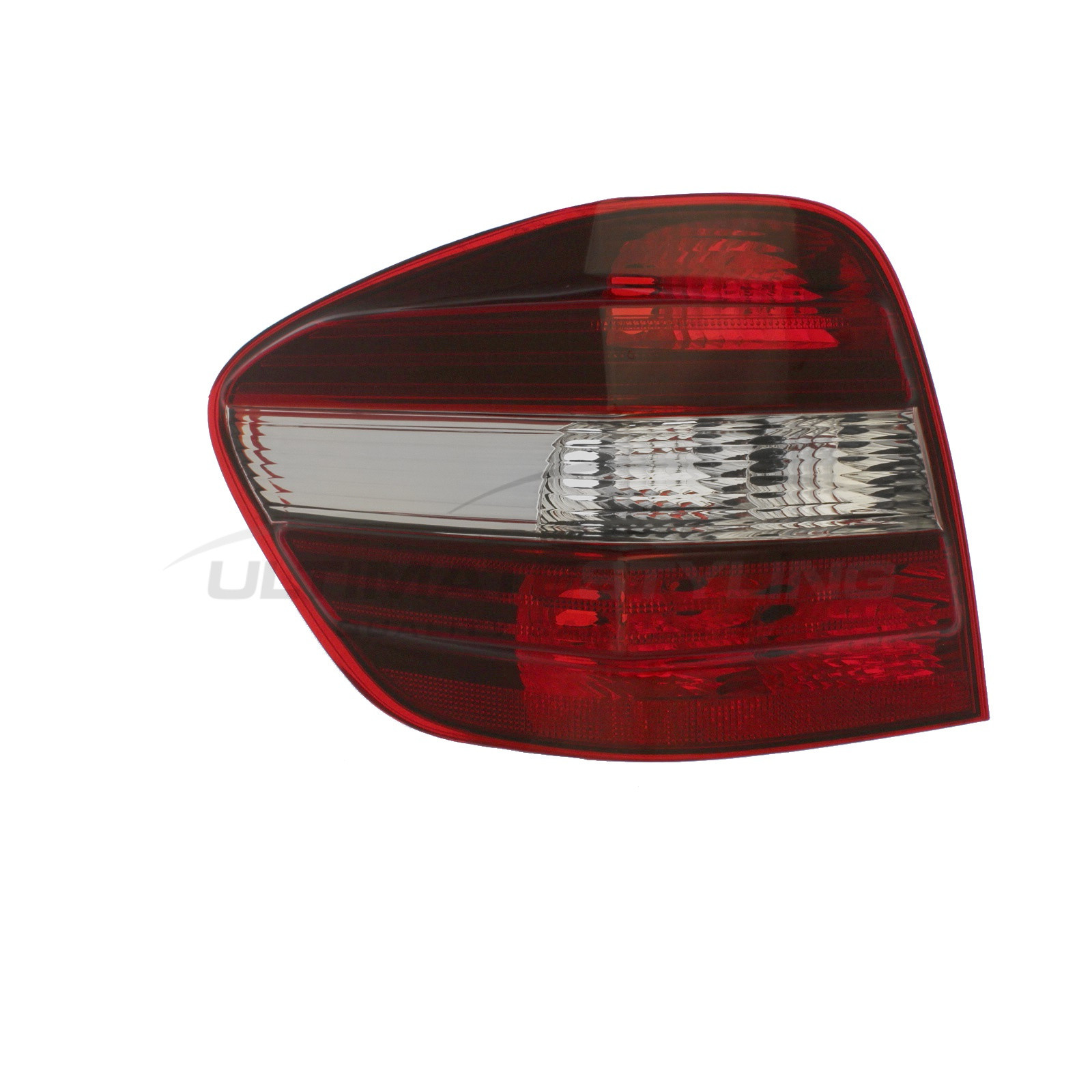 Mercedes Benz M Class 2008-2012 Non-LED Red Lens With Clear Indicator Rear Light / Tail Light Excluding Bulb Holder Passenger Side (LH)