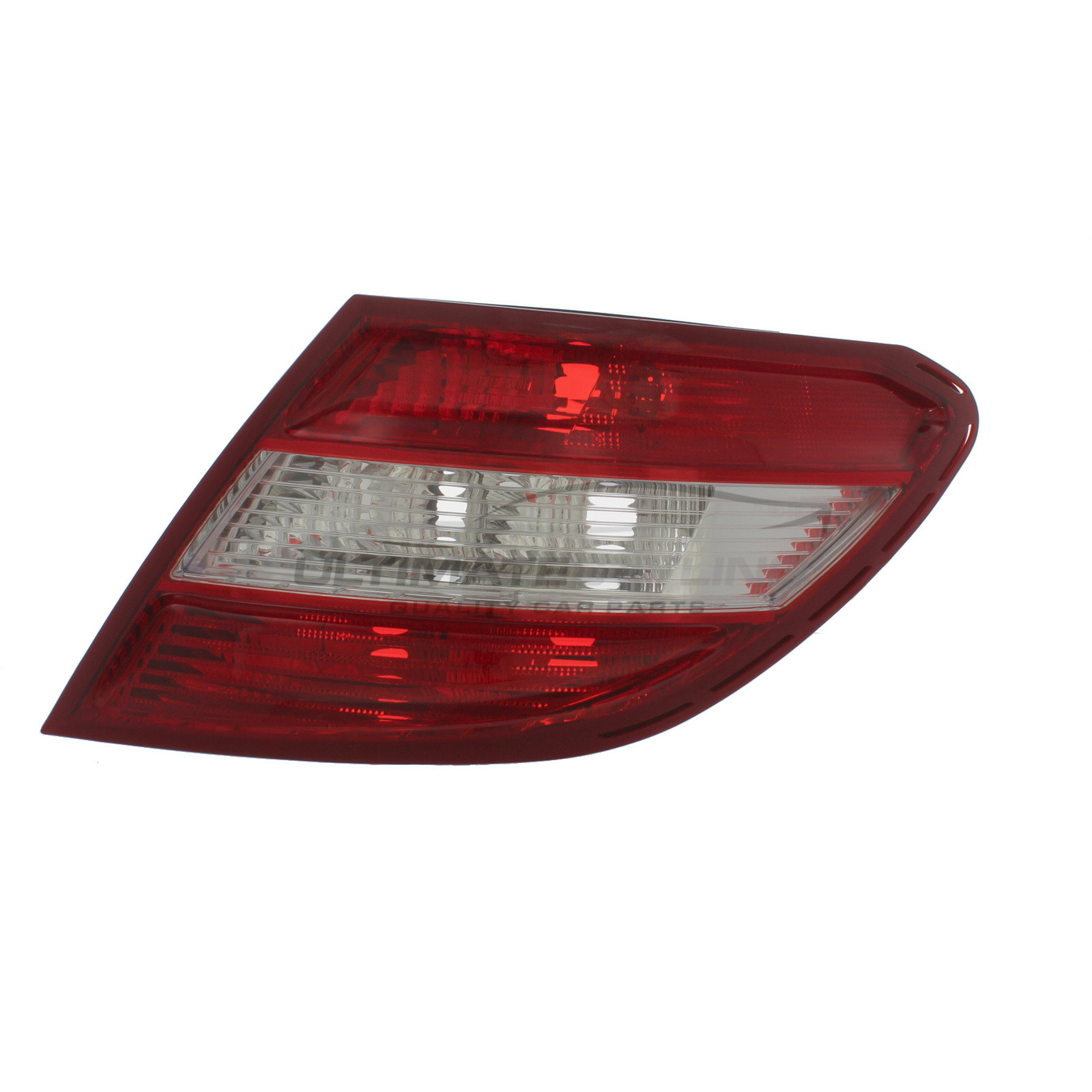 Mercedes Benz C Class 2007-2011 Non-LED with Clear Indicator Rear Light / Tail Light Excluding Bulb Holder Drivers Side (RH)