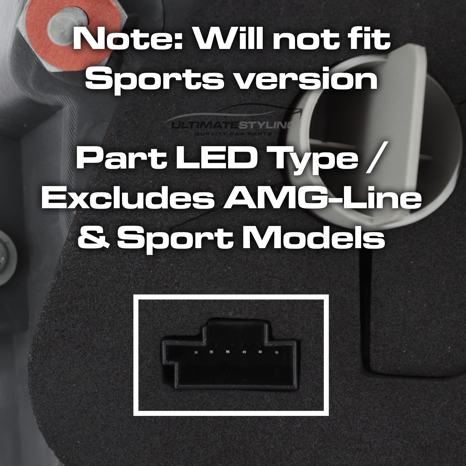 Mercedes Benz C Class 2014-2018 LED with Clear Indicator Outer (Wing) Rear Light / Tail Light Including Bulb Holder (Excluding Bulbs) Passenger Side (LH)