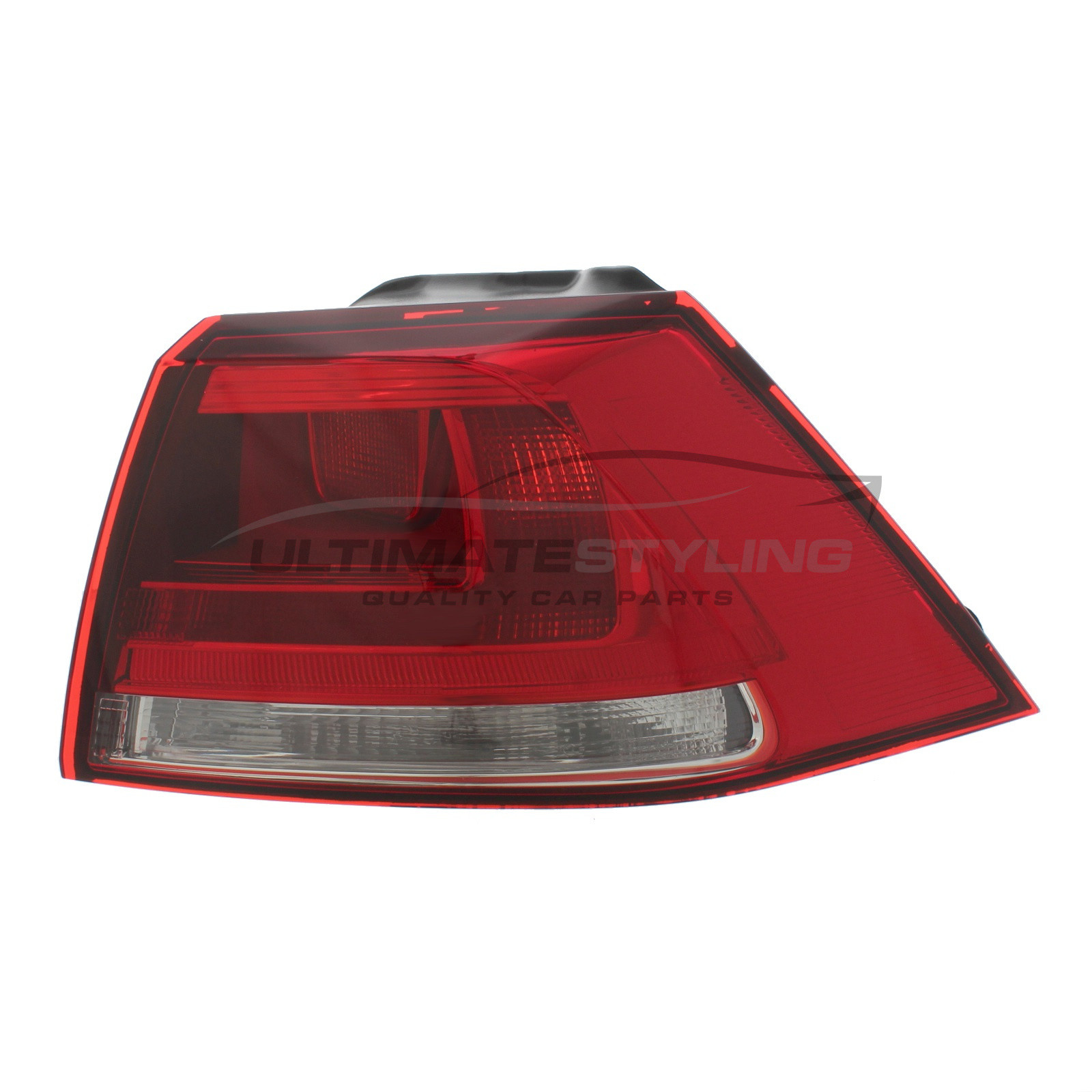 VW Golf 2012-2017 Non-LED Red & Clear Lens Outer (Wing) Rear Light / Tail Light Excluding Bulb Holder Drivers Side (RH)