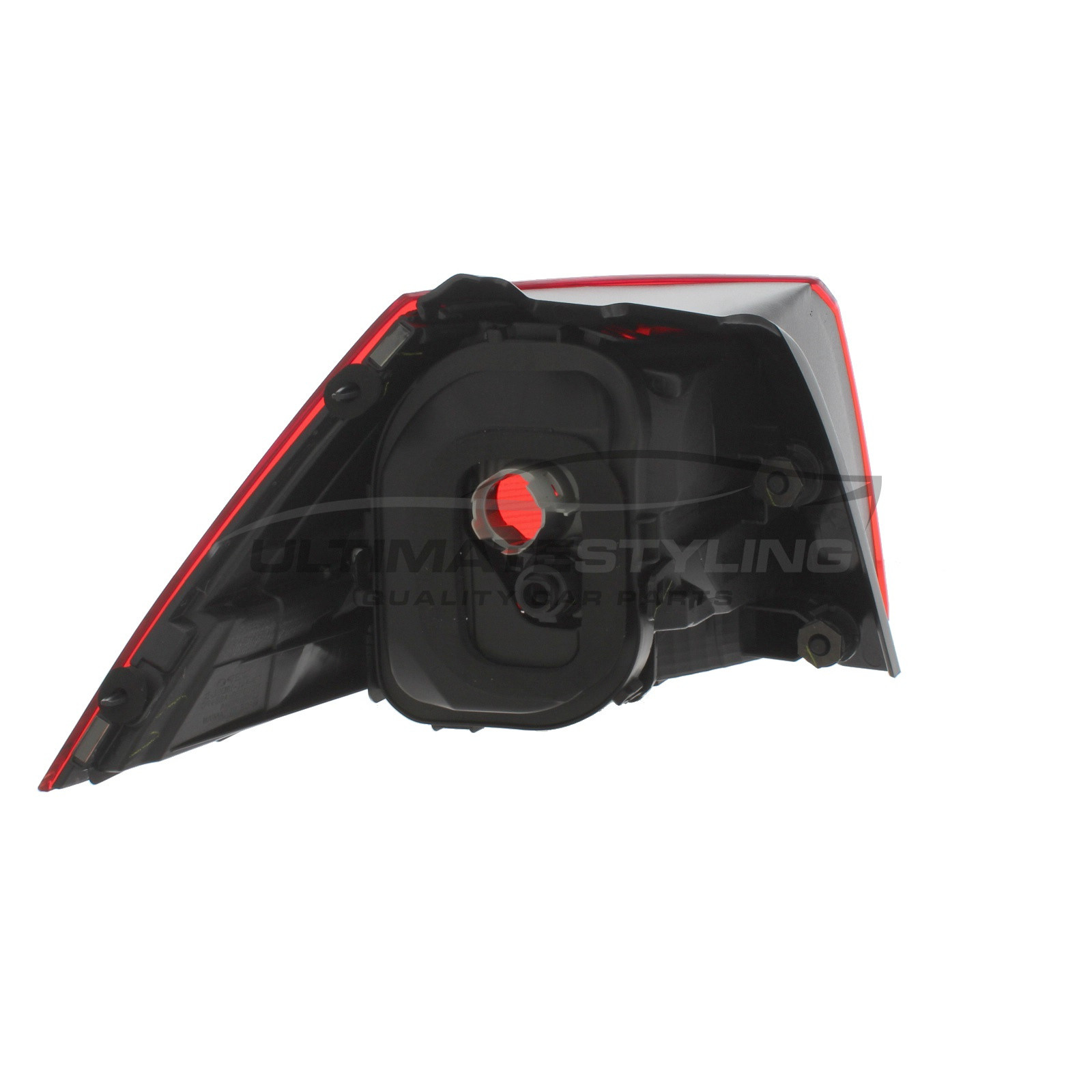 VW Golf 2012-2017 Non-LED Red & Clear Lens Outer (Wing) Rear Light / Tail Light Excluding Bulb Holder Drivers Side (RH)