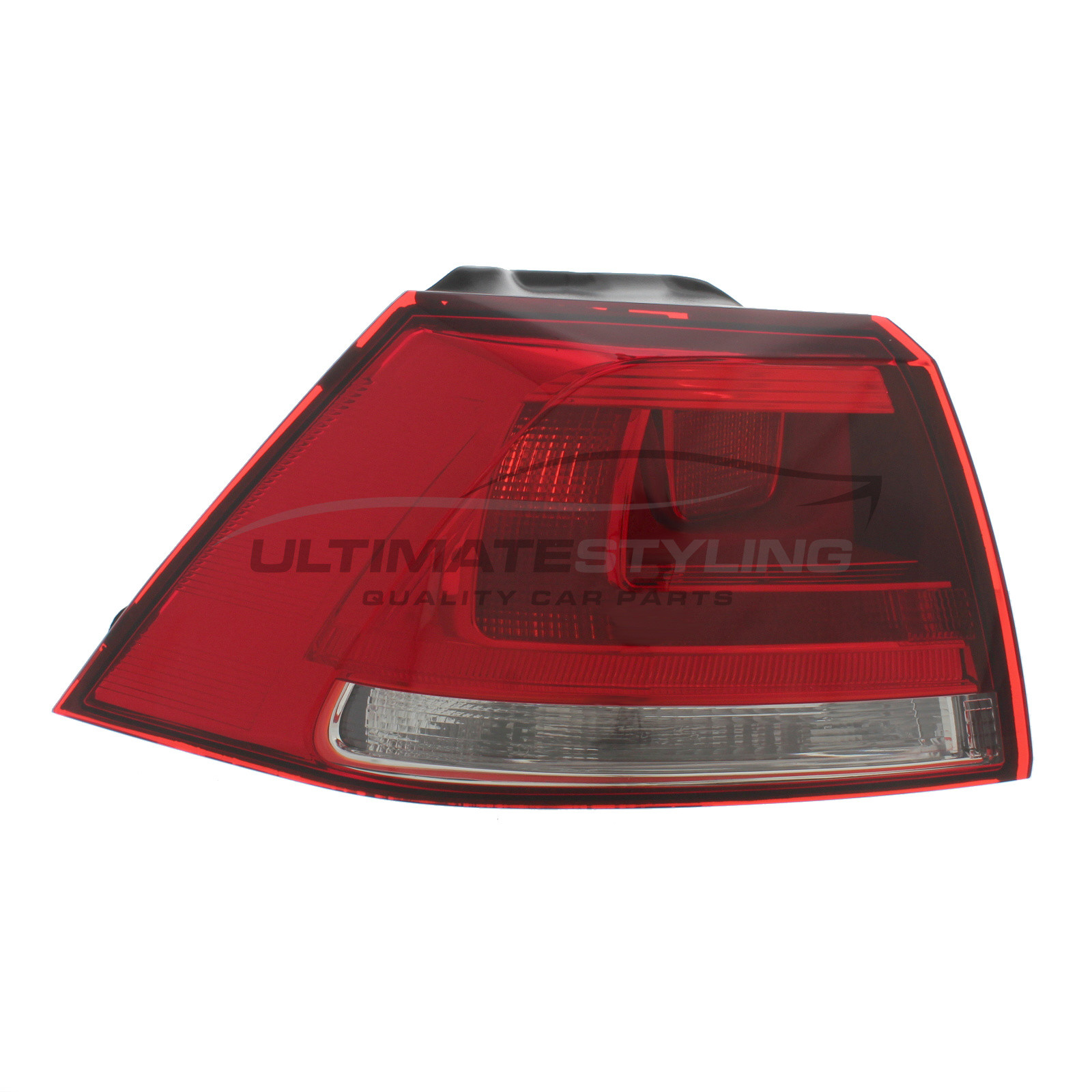 VW Golf 2012-2017 Non-LED Red & Clear Lens Outer (Wing) Rear Light / Tail Light Excluding Bulb Holder Passenger Side (LH)