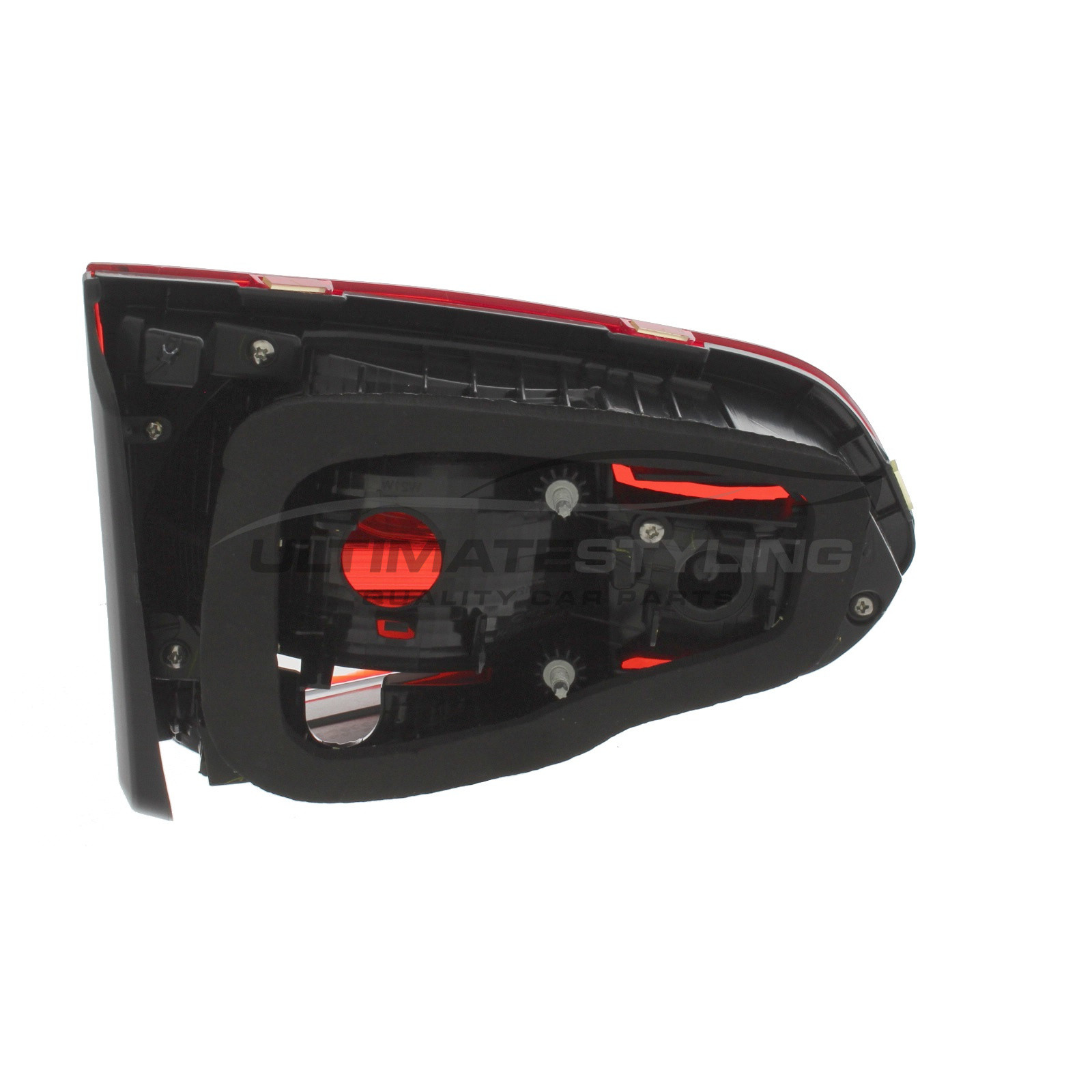 VW Golf 2012-2017 Non-LED Red & Clear Lens Inner (Boot) Rear Light / Tail Light Excluding Bulb Holder Drivers Side (RH)