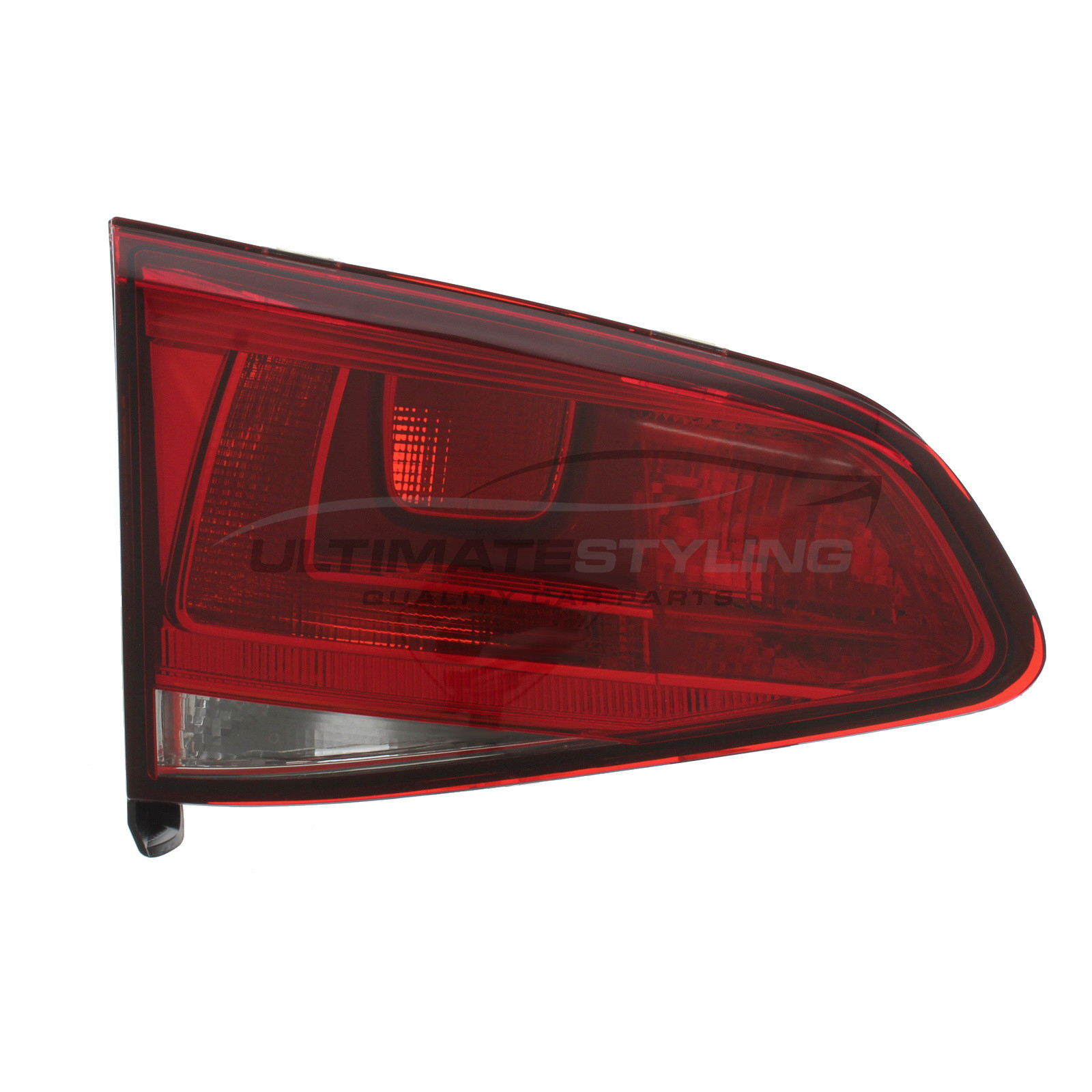 VW Golf 2012-2017 Non-LED Red & Clear Lens Inner (Boot) Rear Light / Tail Light Excluding Bulb Holder Passenger Side (LH)