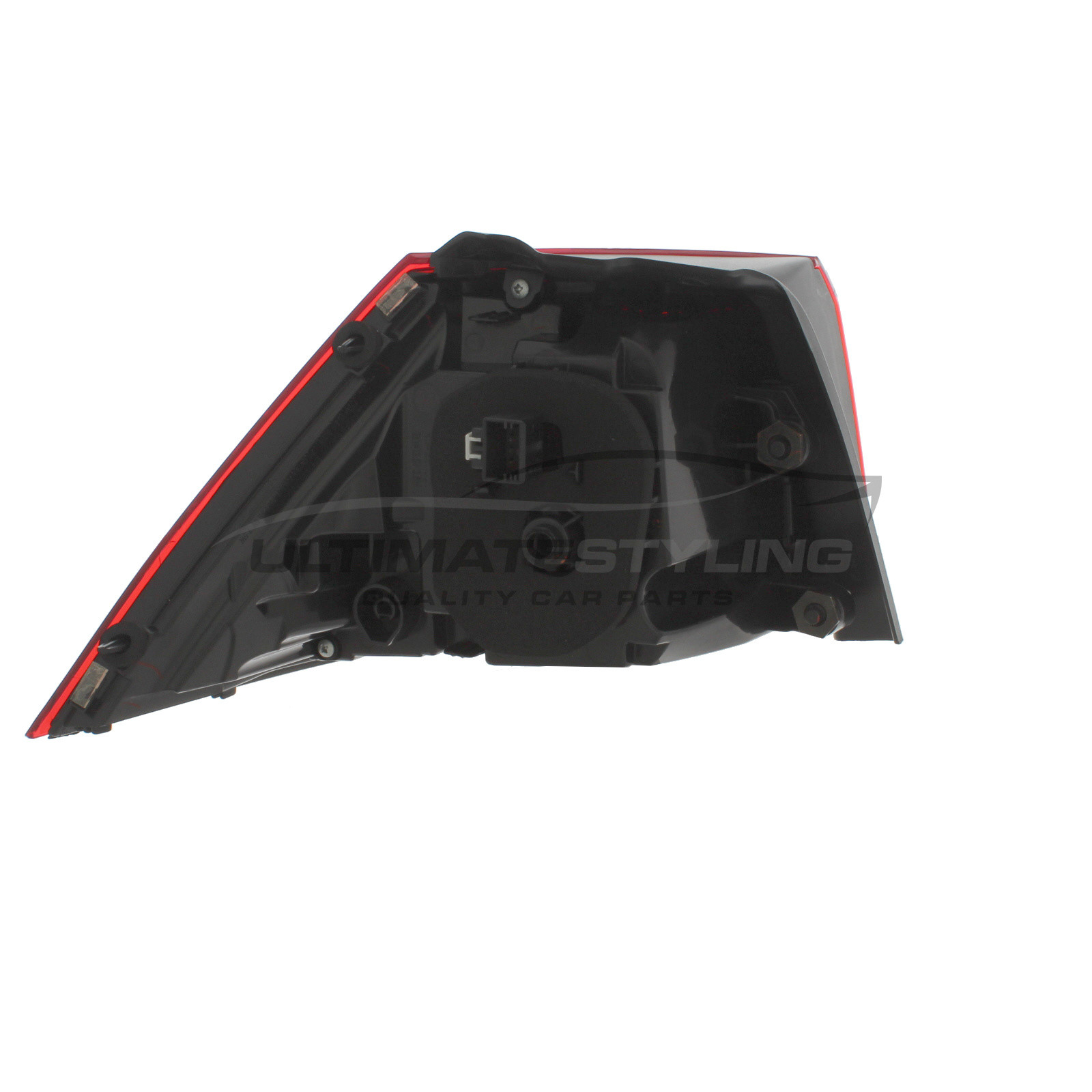 VW Golf 2013-2017 LED Smoked Red & Clear Lens Outer (Wing) Rear Light / Tail Light Including Bulb Holder Drivers Side (RH)