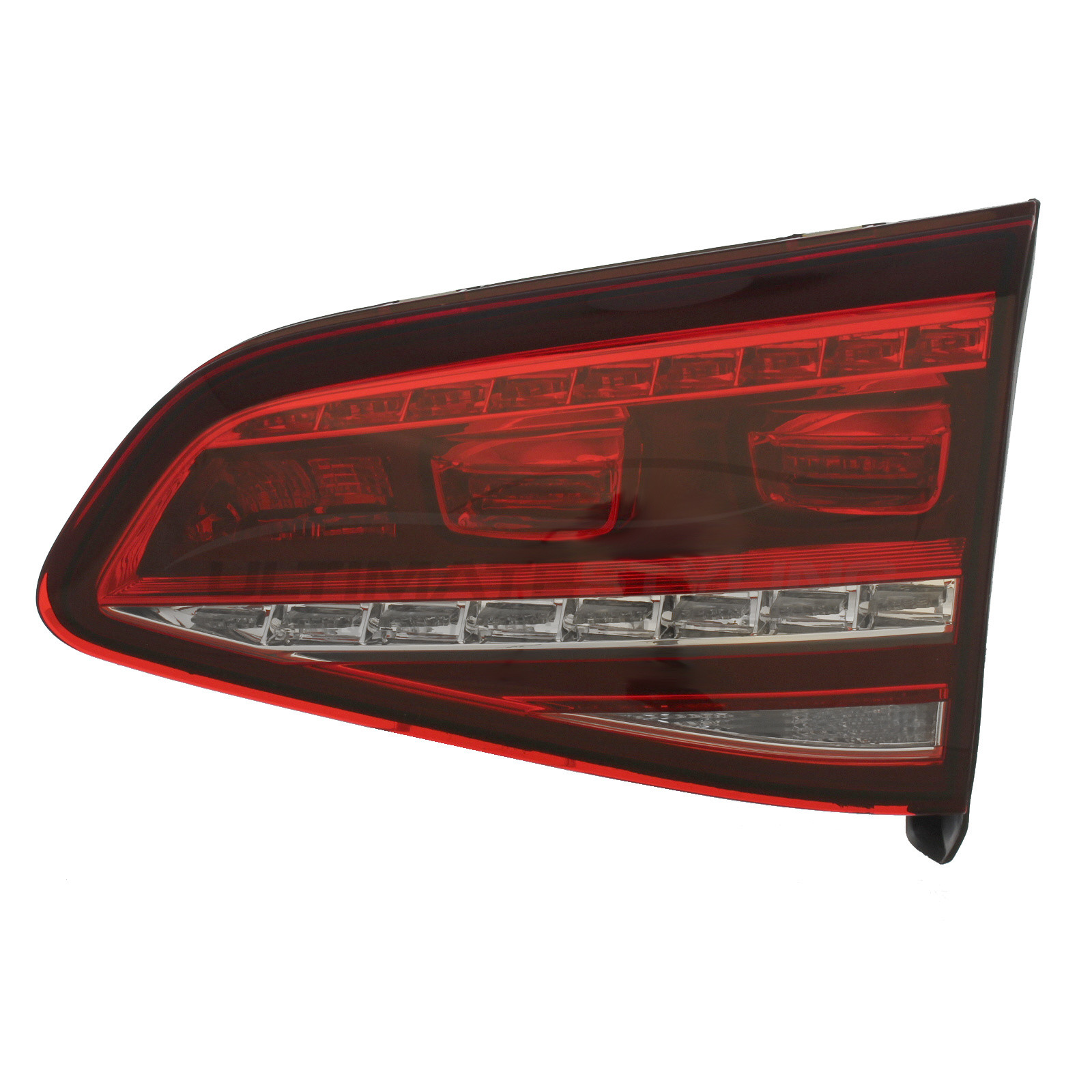 VW Golf 2013-2017 LED Smoked Red & Clear Lens Inner (Boot) Rear Light / Tail Light Excluding Bulb Holder Drivers Side (RH)