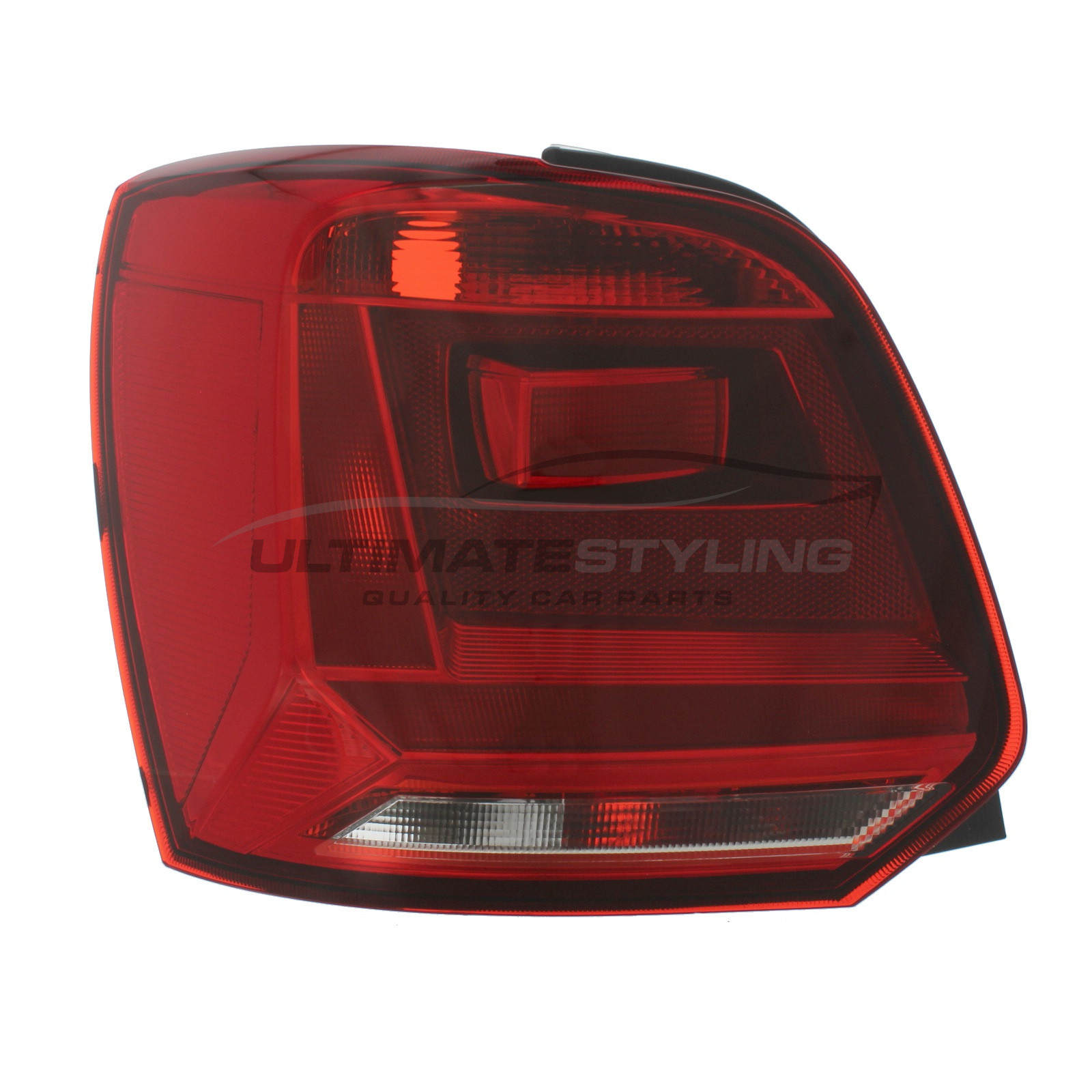 VW Polo 2014-2018 Non-LED Red Surround Rear Light / Tail Light Excluding Bulb Holder Passenger Side (LH)