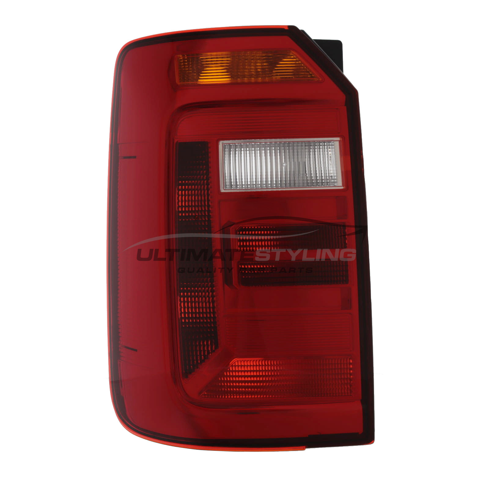 VW Caddy 2015-2021 - Rear Light / Tail Lamp - Red With Amber Indicator - Passenger Side Left Hand - Rear Tailgate Models Only