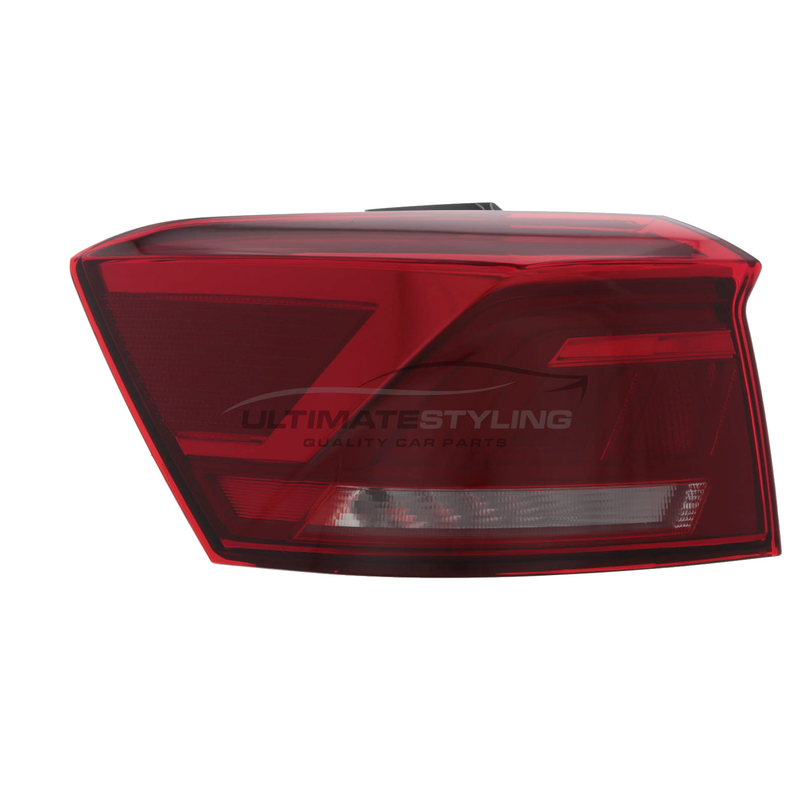 VW T-Roc 2017-2022 - Rear Light / Tail Light - Outer (Wing) - Red With Clear Indicator - LED Type - Includes Bulbs & Holder - Passenger Side Left Hand