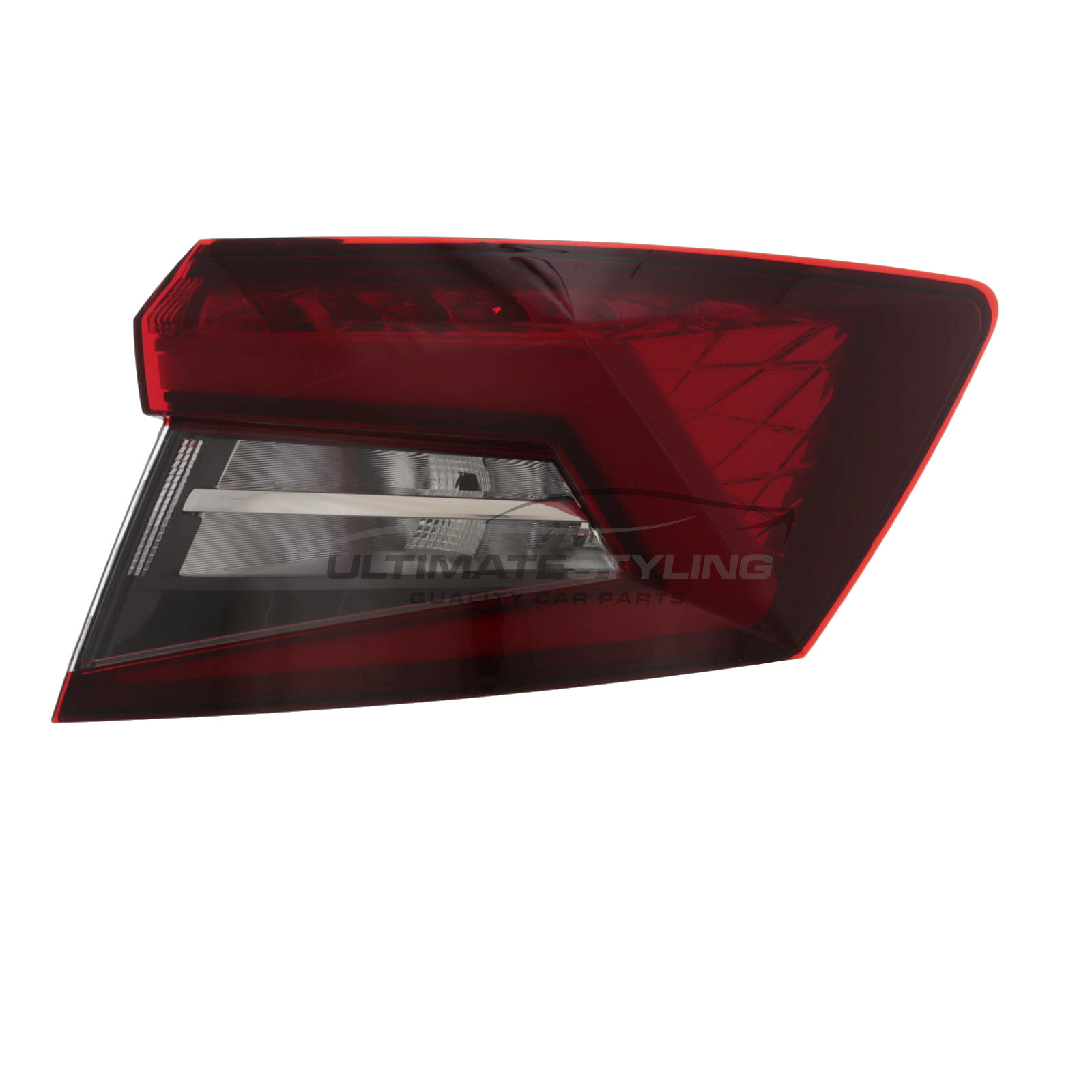 Skoda Karoq 2017-2022 - Rear Light / Tail Light - Outer (Wing) - Red With Clear Indicator - LED Type - Drivers Side Right Hand