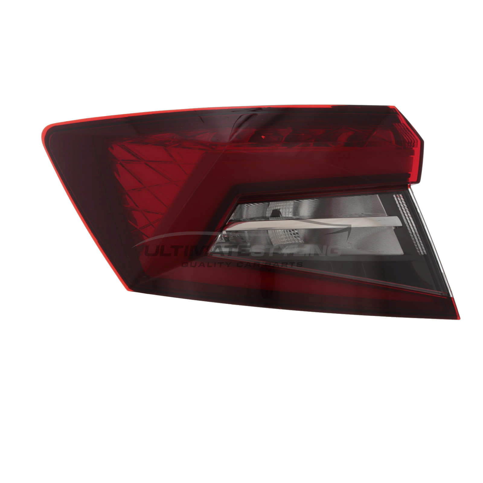 Skoda Karoq 2017-2022 - Rear Light / Tail Light - Outer (Wing) - Red With Clear Indicator - LED Type - Passenger Side Left Hand