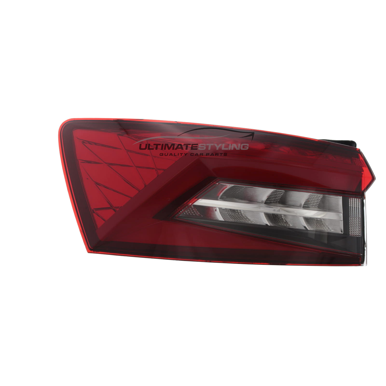 Skoda Kodiaq 2016-2024 - Rear Light / Tail Light - Full LED Type - Outer (Wing) - Red With Clear Indicator - Passenger Side Left Hand