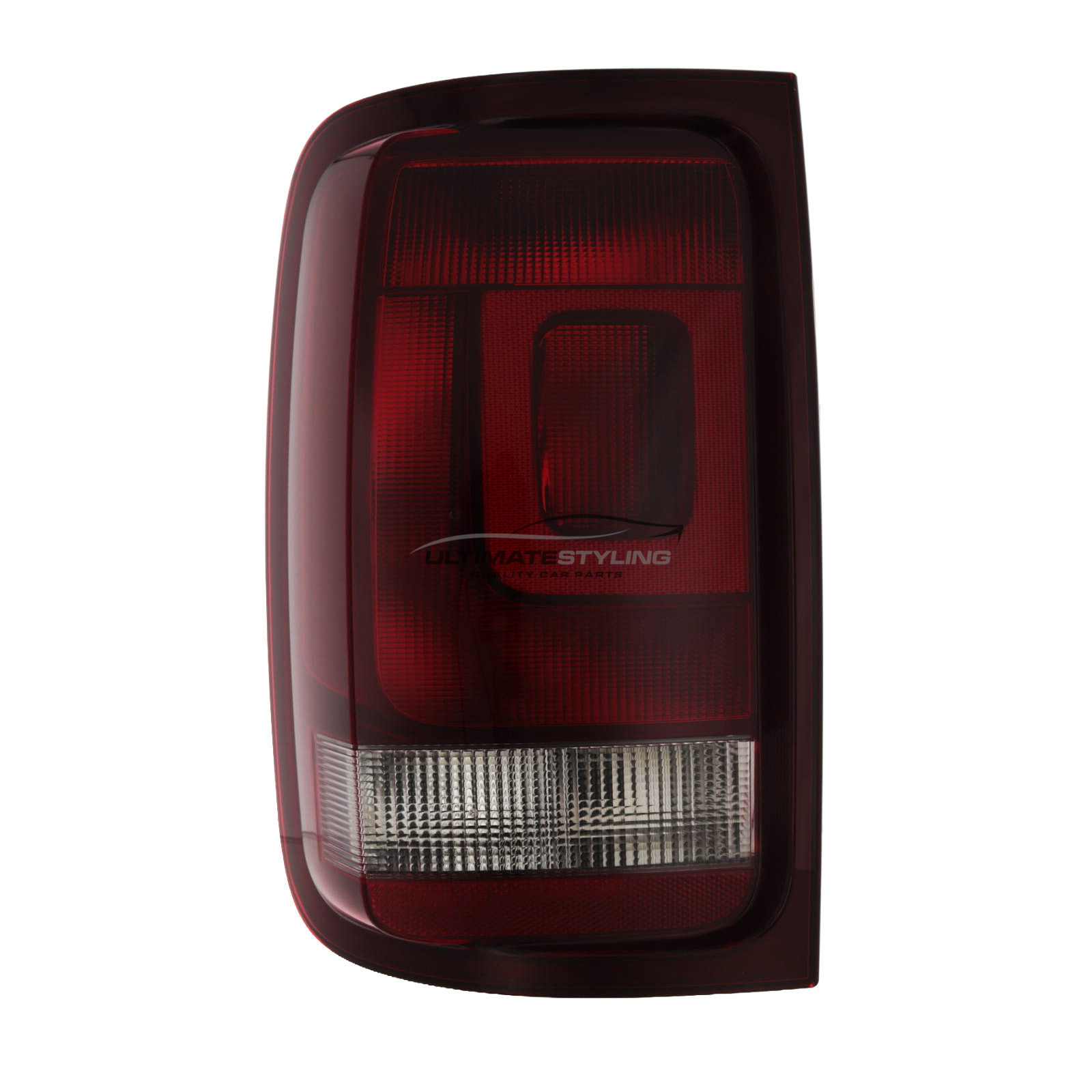 VW Amarok 2013-2021 - Rear Light / Tail Light - Dark Red Clear Lens - Black Tinted Surround - Non-LED - Passengers Side Nearside Left Hand