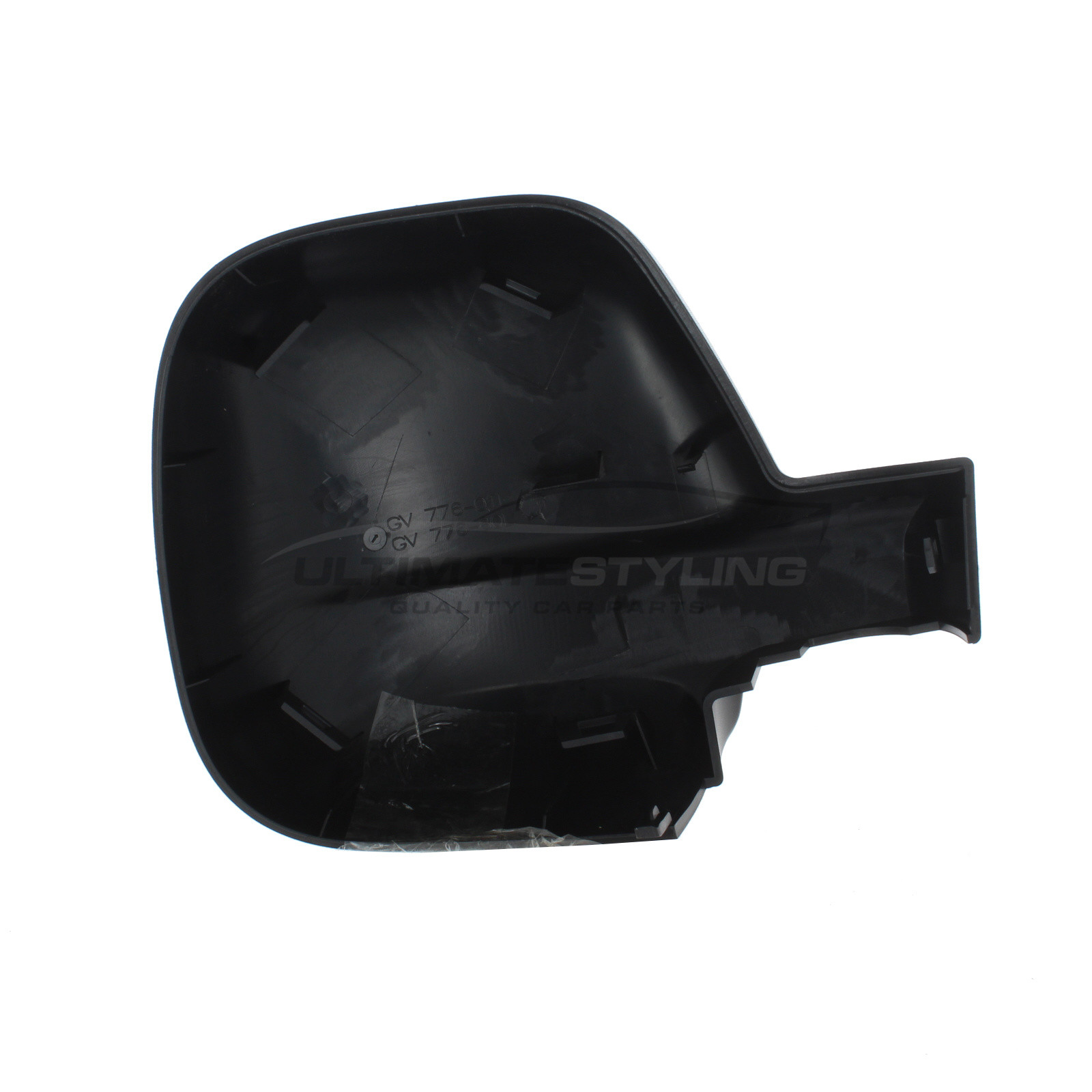 Citroen Berlingo 2012-2019, Dispatch 2016->, SpaceTourer 2016-> / Peugeot Expert 2016->, Partner 2008-2019, Traveller 2016-> / Toyota Proace 2016-> / Vauxhall Vivaro 2019-> Wing Mirror Cover Cap Casing Black Textured Passenger Side Left Hand