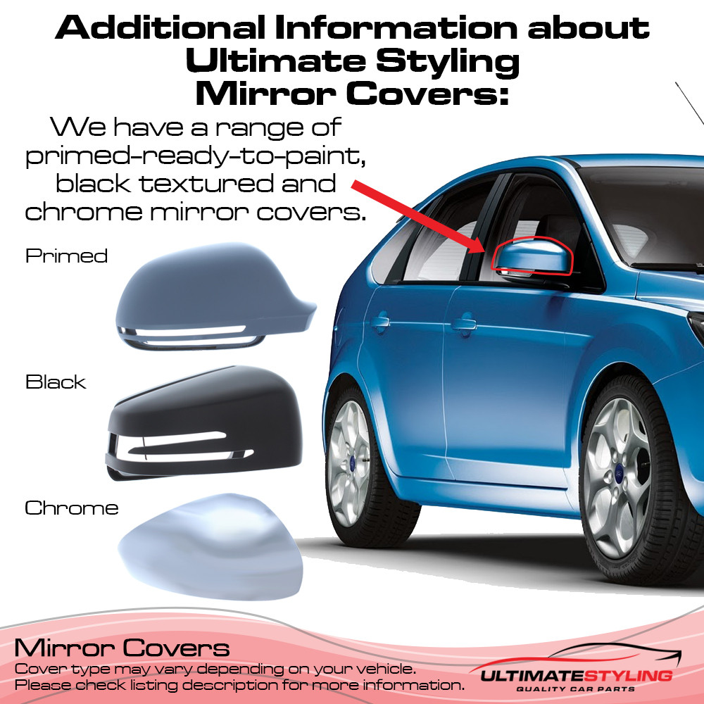 Mazda 3 2013-2017 Wing Mirror Cover Cap Casing Primed, Suitable for Painting Passenger Side (LH) to suit Mirror without Indicator