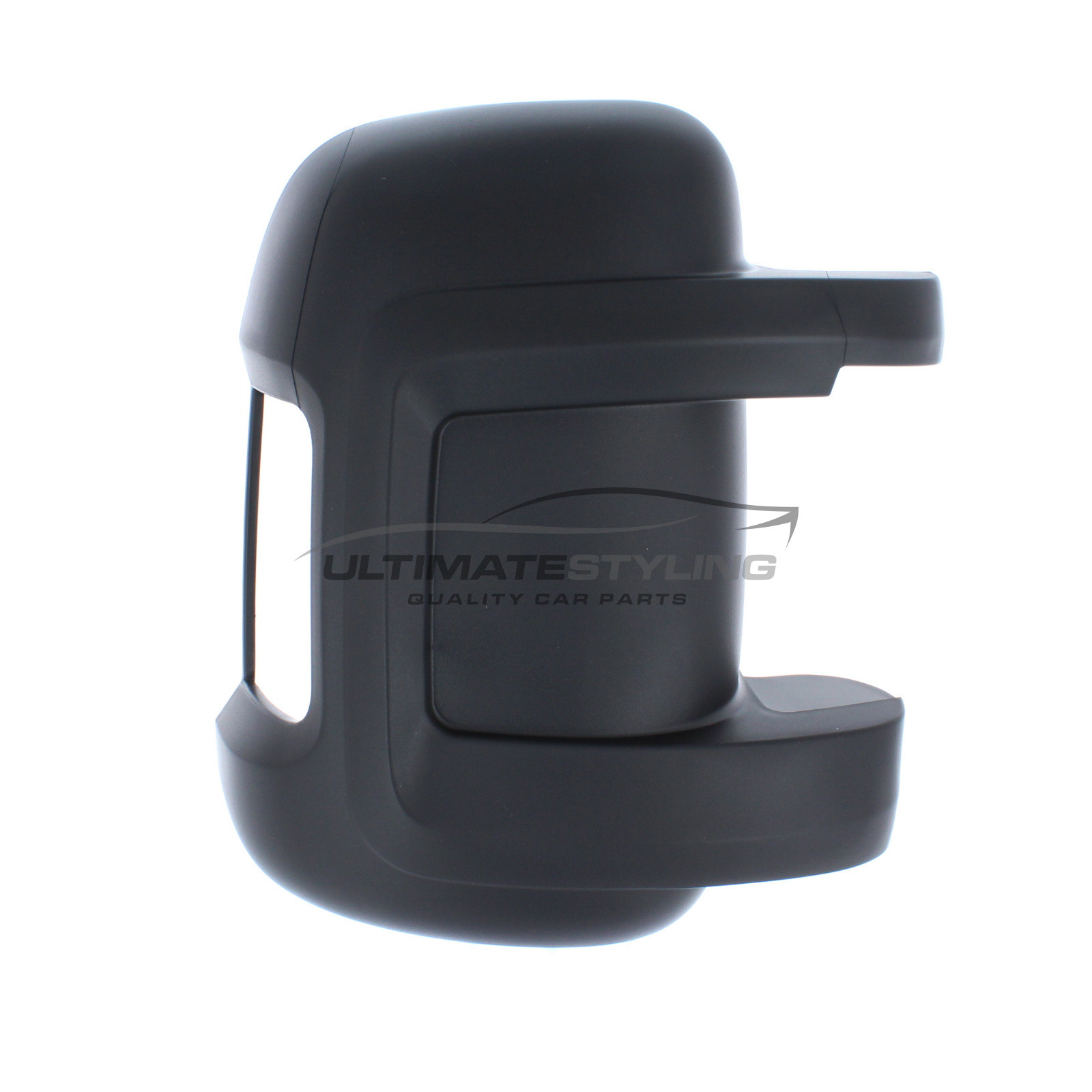 Citroen Relay 2006->, Fiat Ducato 2006->, Peugeot Boxer 2006->, Vauxhall Movano 2021-> Wing Mirror Cover Cap Casing Black (Textured) Drivers Side (RH) to suit Short Arm Mirror