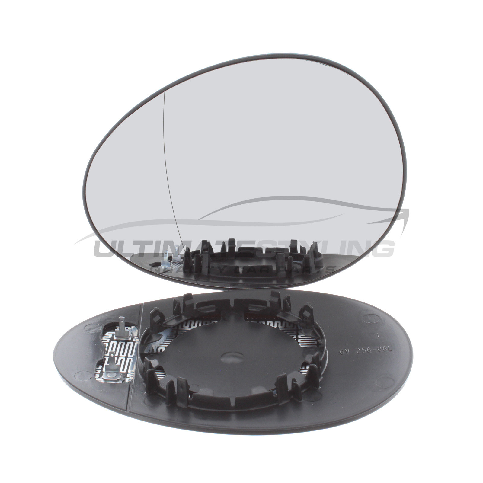 MINI 2006-2017 Heated Wing Mirror Glass with Chrome Aspherical Finish Passenger Side (LH)