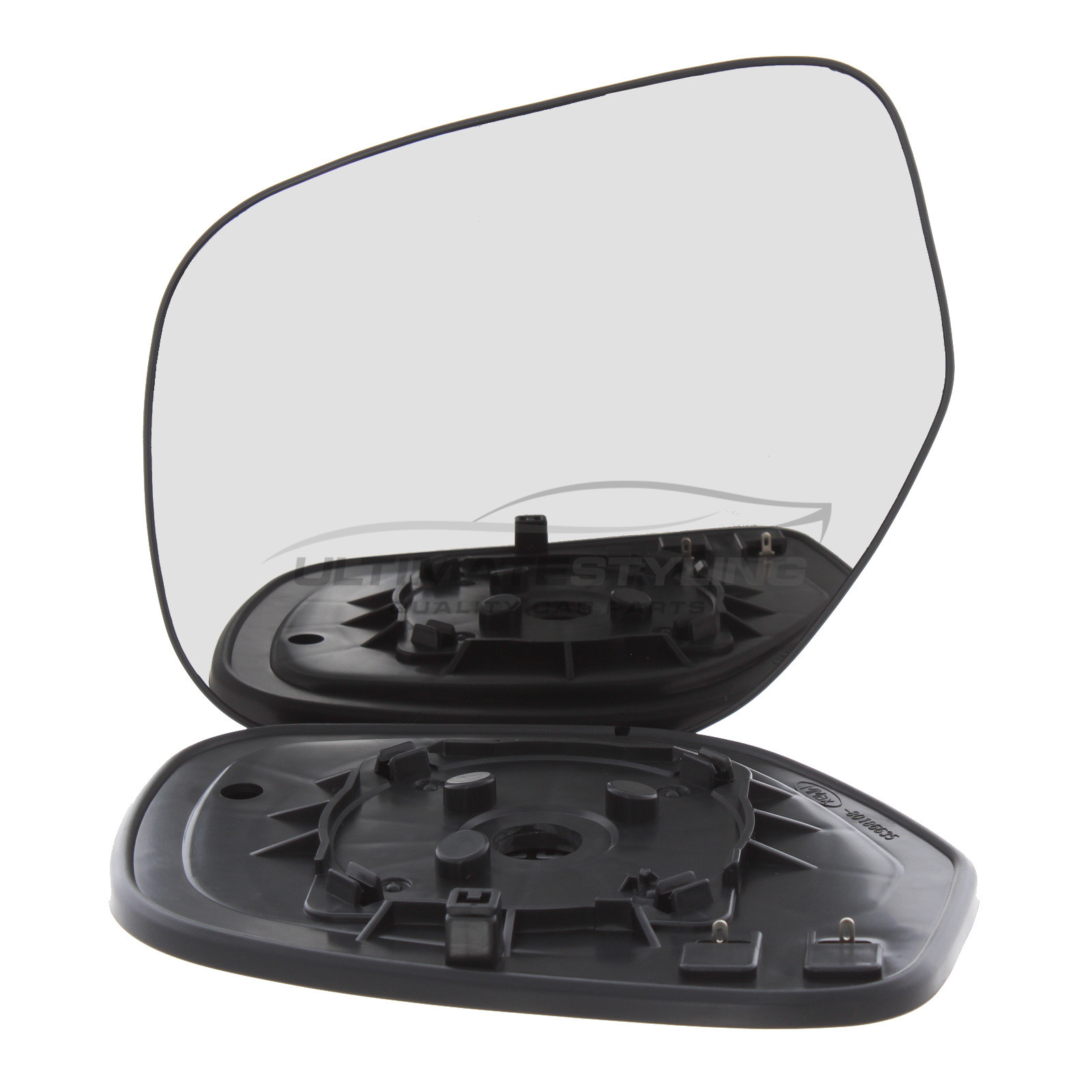 Mitsubishi ASX 2010-2021, Mitsubishi Outlander 2010-2013 Heated Wing Mirror Glass with Chrome Convex Finish Passenger Side (LH)