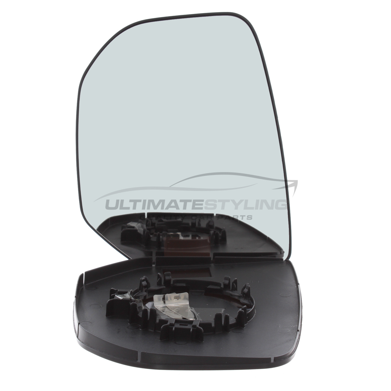 Citroen Berlingo 2008-2012, Peugeot Partner 2008-2012 Non-Heated Wing Mirror Glass with Chrome Convex Finish Passenger Side (LH)