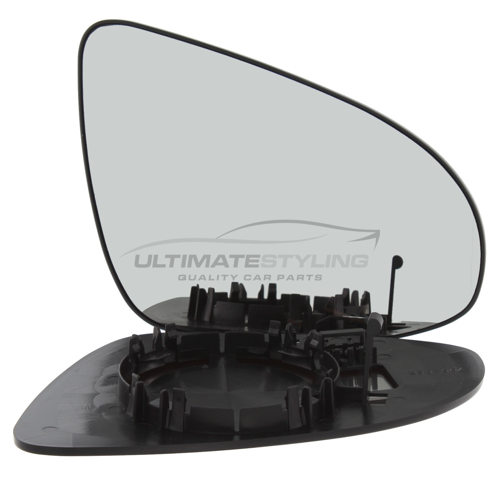 Citroen C1 2014-2022, Peugeot 108 2014-2022, Toyota Aygo 2014-2022 Non-Heated Wing Mirror Glass with Chrome Convex Finish Drivers Side (RH)