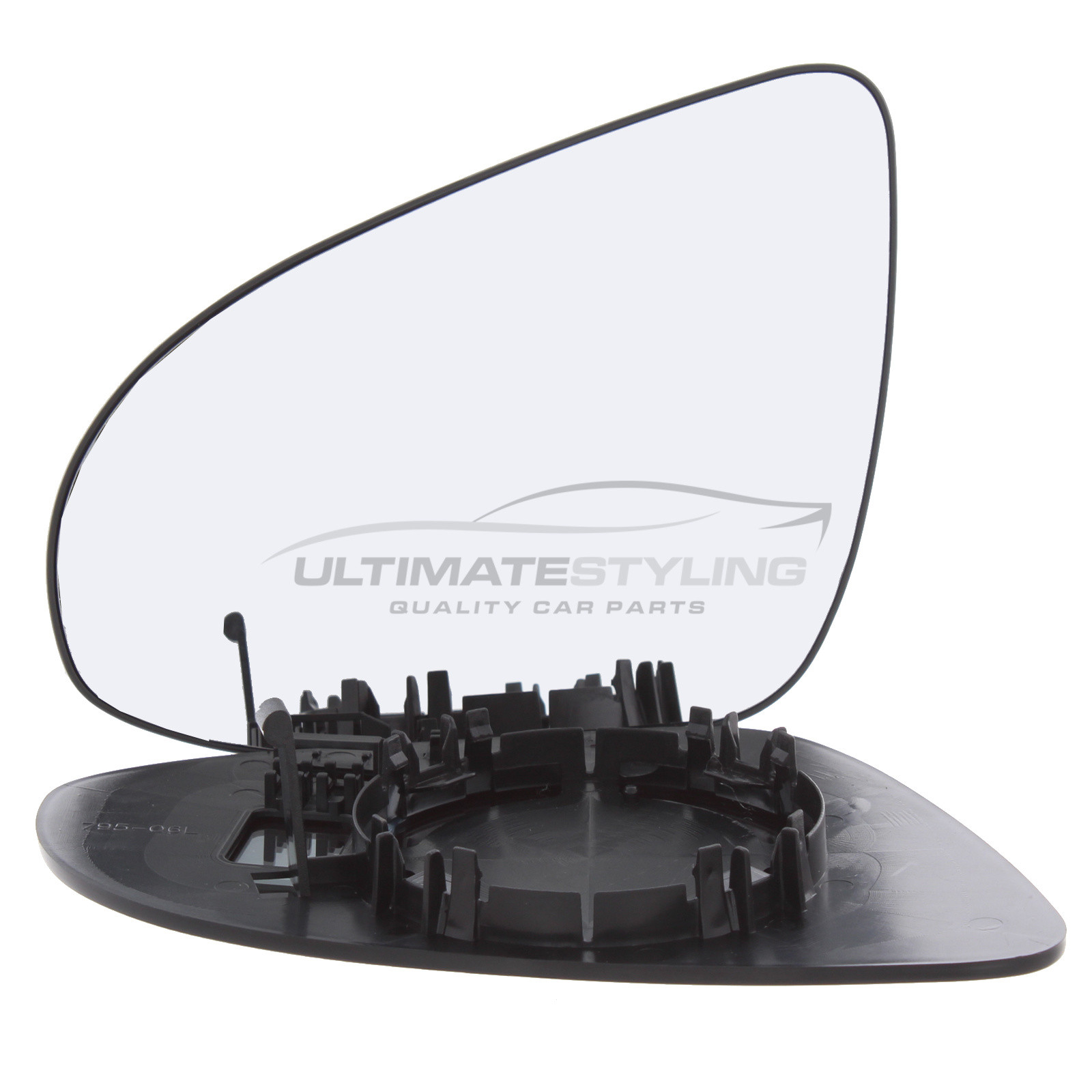 Citroen C1 2014-2022, Peugeot 108 2014-2022, Toyota Aygo 2014-2022 Non-Heated Wing Mirror Glass with Chrome Convex Finish Passenger Side (LH)