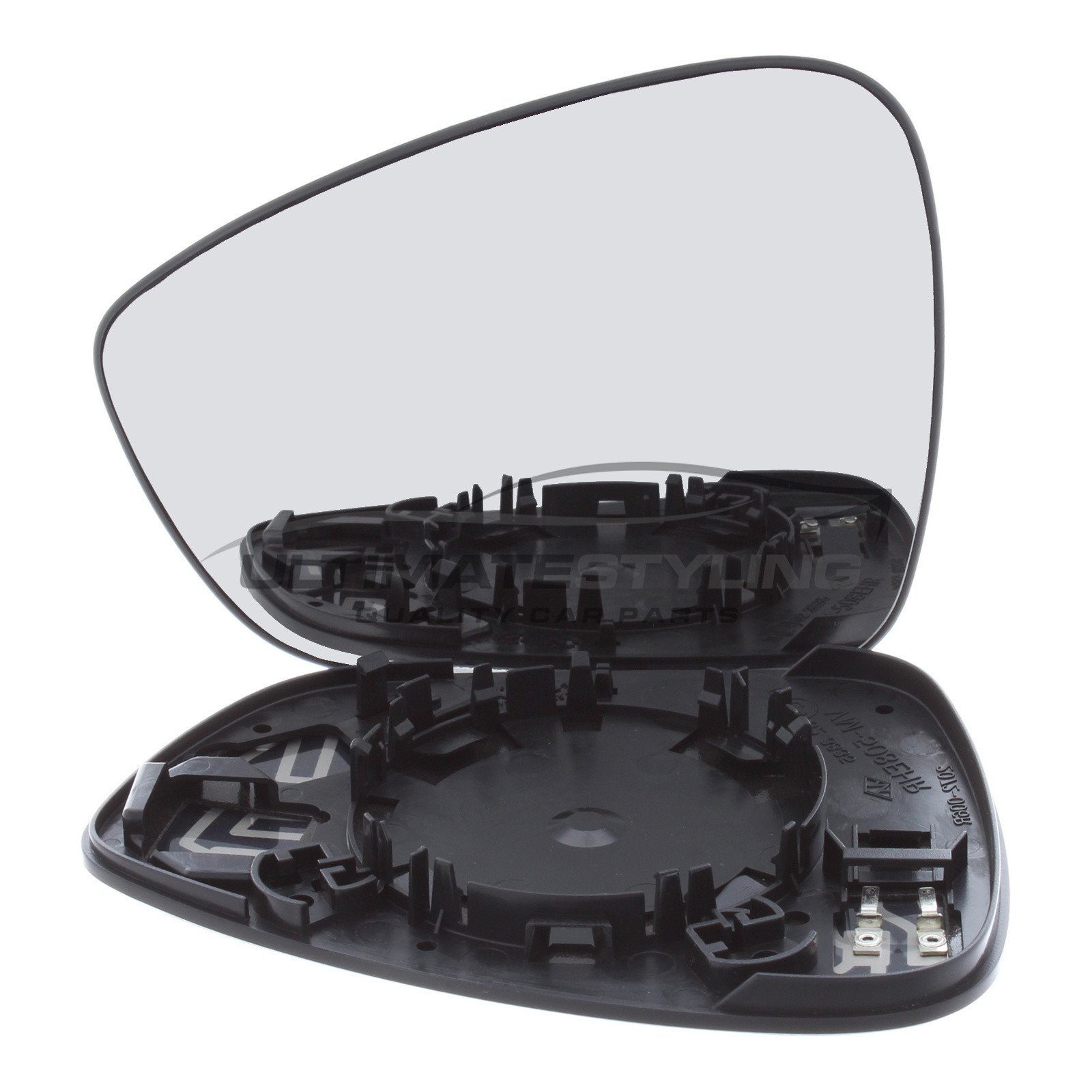 Citroen C4 2011-2018, Citroen DS4 2011-2015, DS DS4 2015-2018, DS DS4 Crossback 2015-2018, Vauxhall Crossland 2021->, Vauxhall Crossland X 2017-2021 Heated Wing Mirror Glass with Chrome Convex Finish Passenger Side (LH)