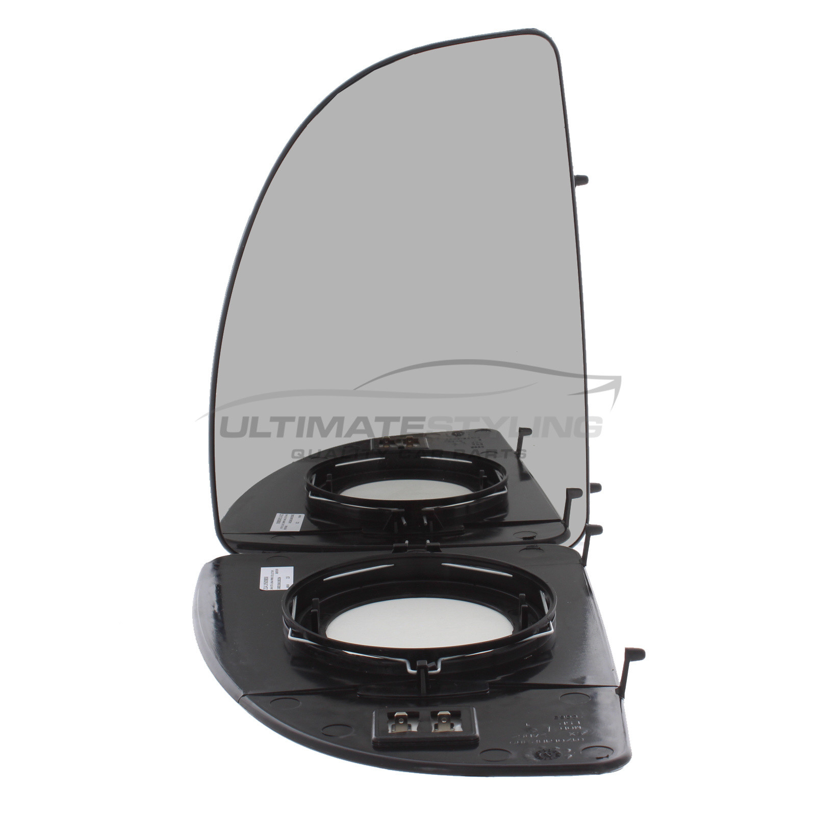 Citroen Relay 1998-2007, Fiat Ducato 1998-2008, Peugeot Boxer 1998-2007 Heated Upper Wing Mirror Glass with Chrome Convex Finish Passenger Side (LH)