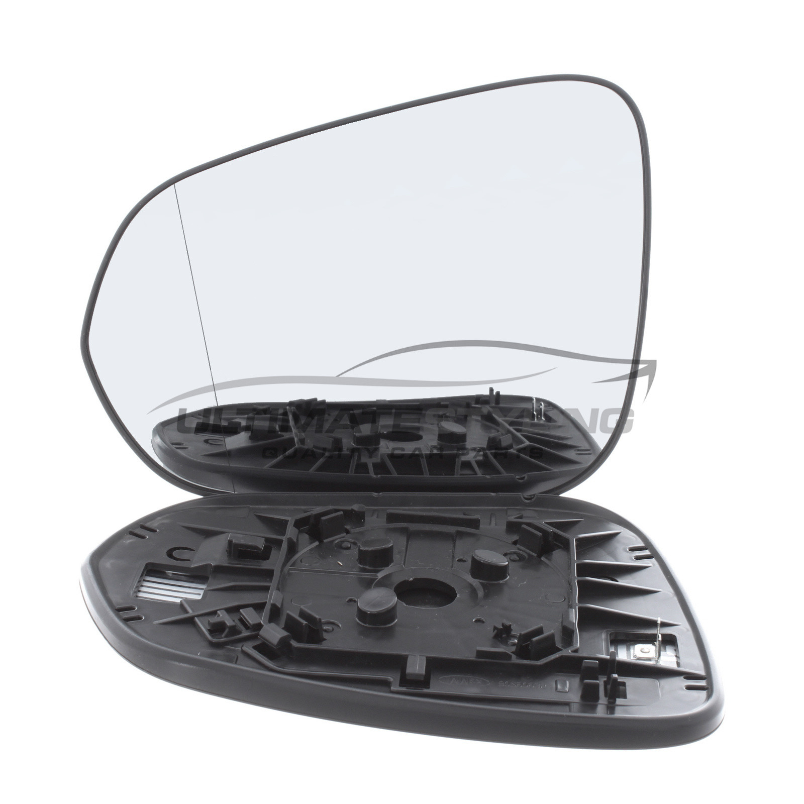 Lexus NX200 2014-2017, Lexus NX300 2014-2022, Lexus RX200 2015-2018, Lexus RX450 2015-2016 Heated Wing Mirror Glass with Chrome Aspherical Finish Passenger Side (LH)