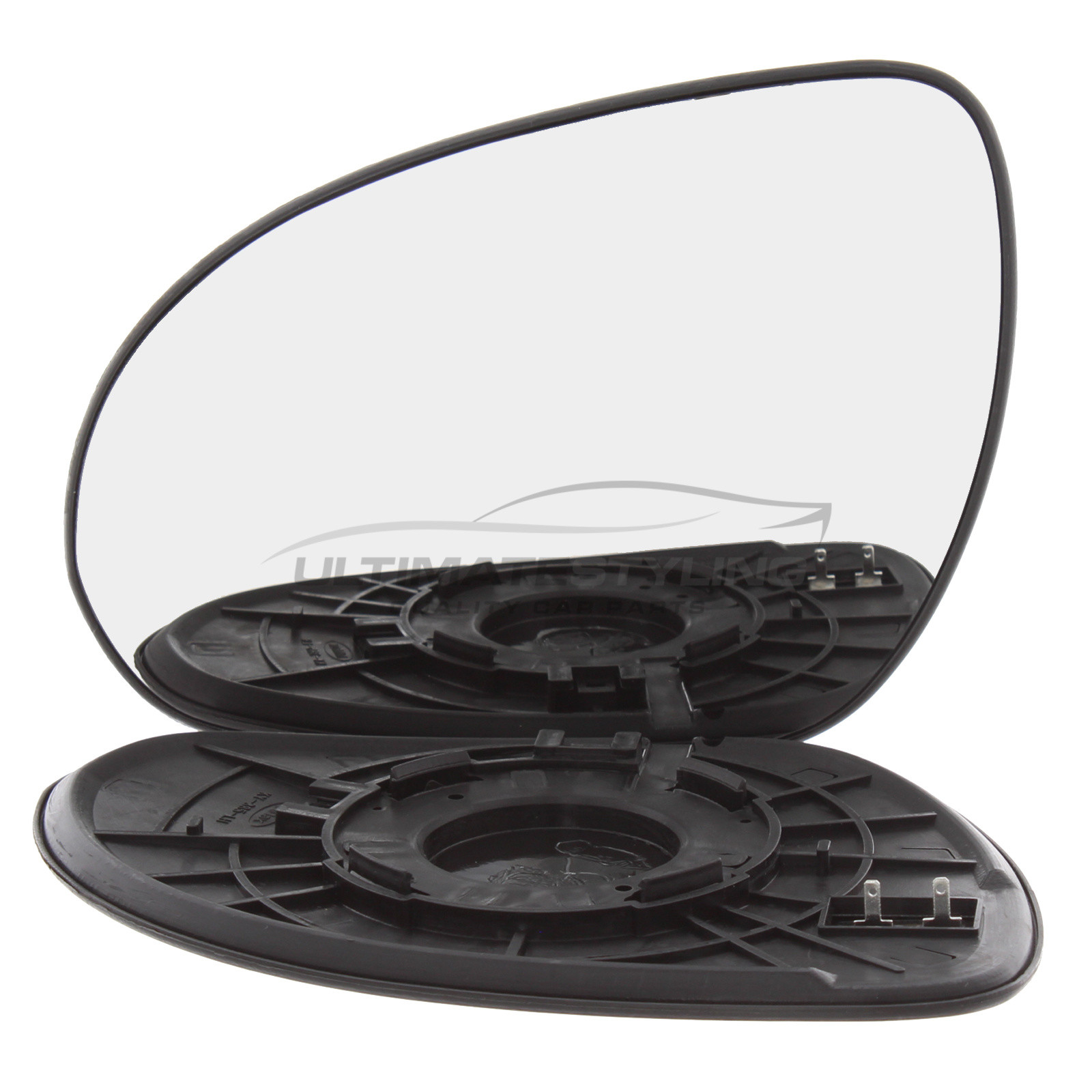 Hyundai i30 2007-2013 Heated Wing Mirror Glass with Chrome Convex Finish Passenger Side (LH)