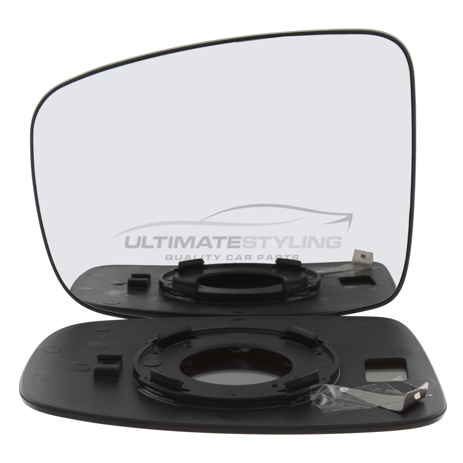Hyundai i10 2008-2011 Non-Heated Wing Mirror Glass with Chrome Convex Finish Passenger Side (LH)