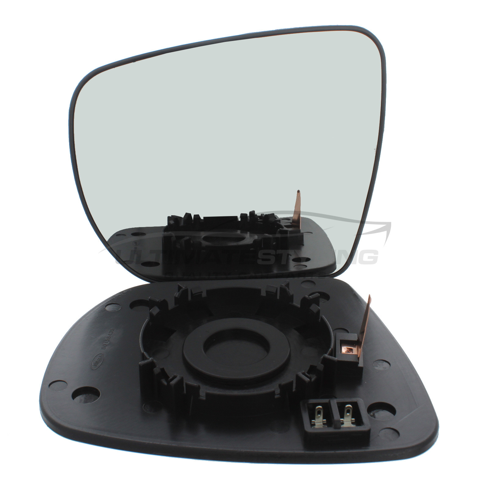 Hyundai ix35 2010-2016 Heated Wing Mirror Glass with Chrome Convex Finish Passenger Side (LH)