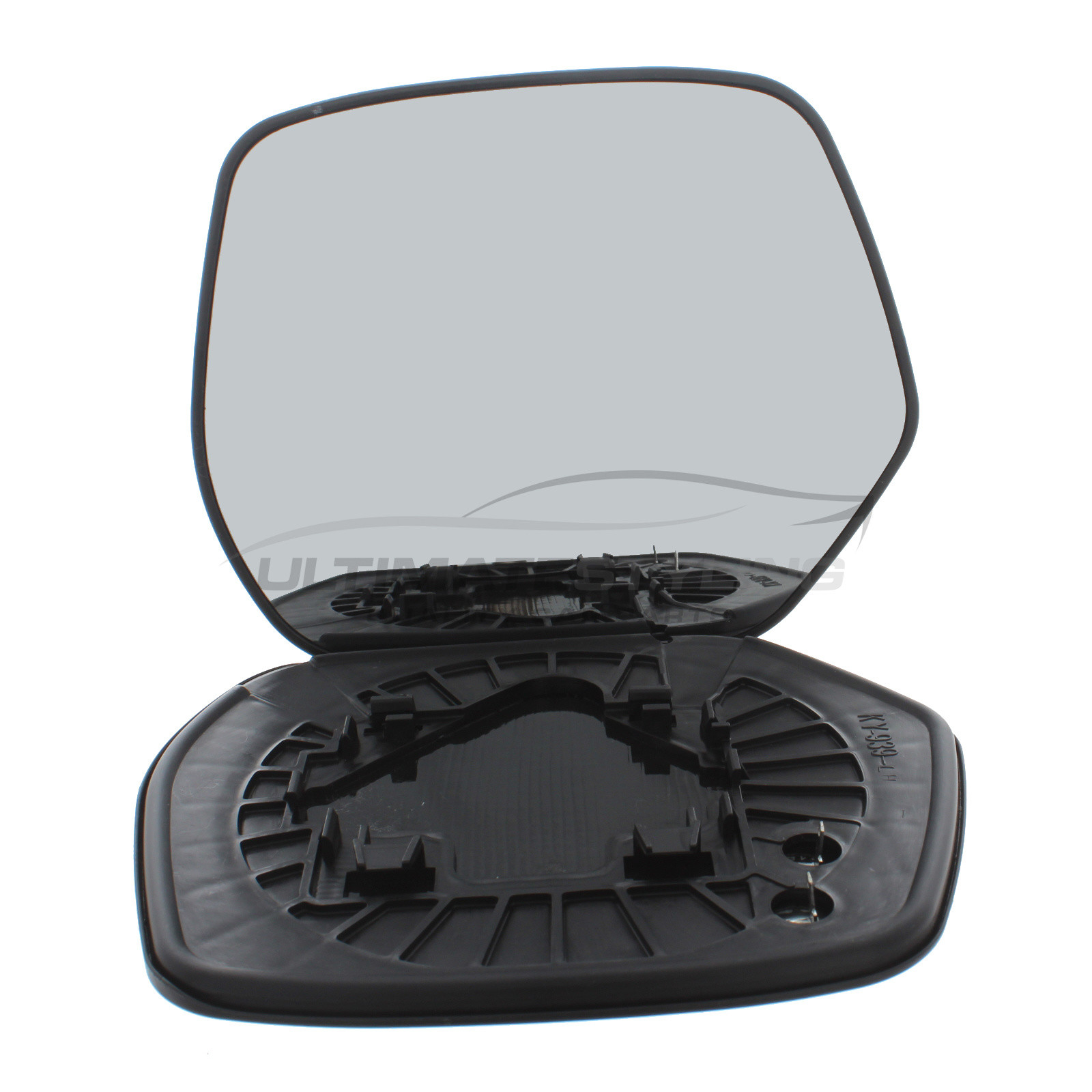 Honda CR-V 2006-2013 Heated Wing Mirror Glass with Chrome Convex Finish Passenger Side (LH)