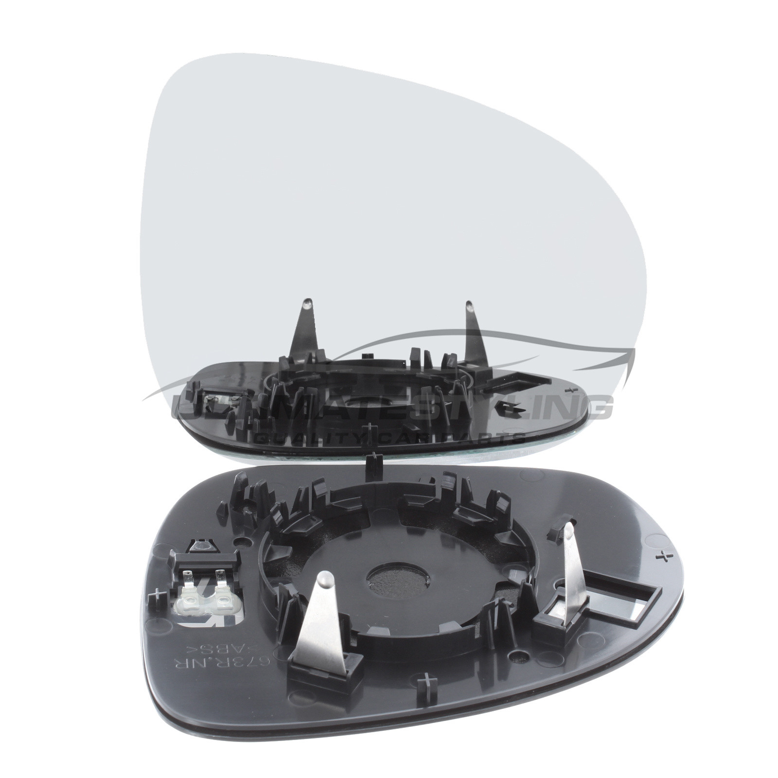 Fiat 500X 2015-2021 Heated Wing Mirror Glass with Chrome Convex Finish Drivers Side (RH)