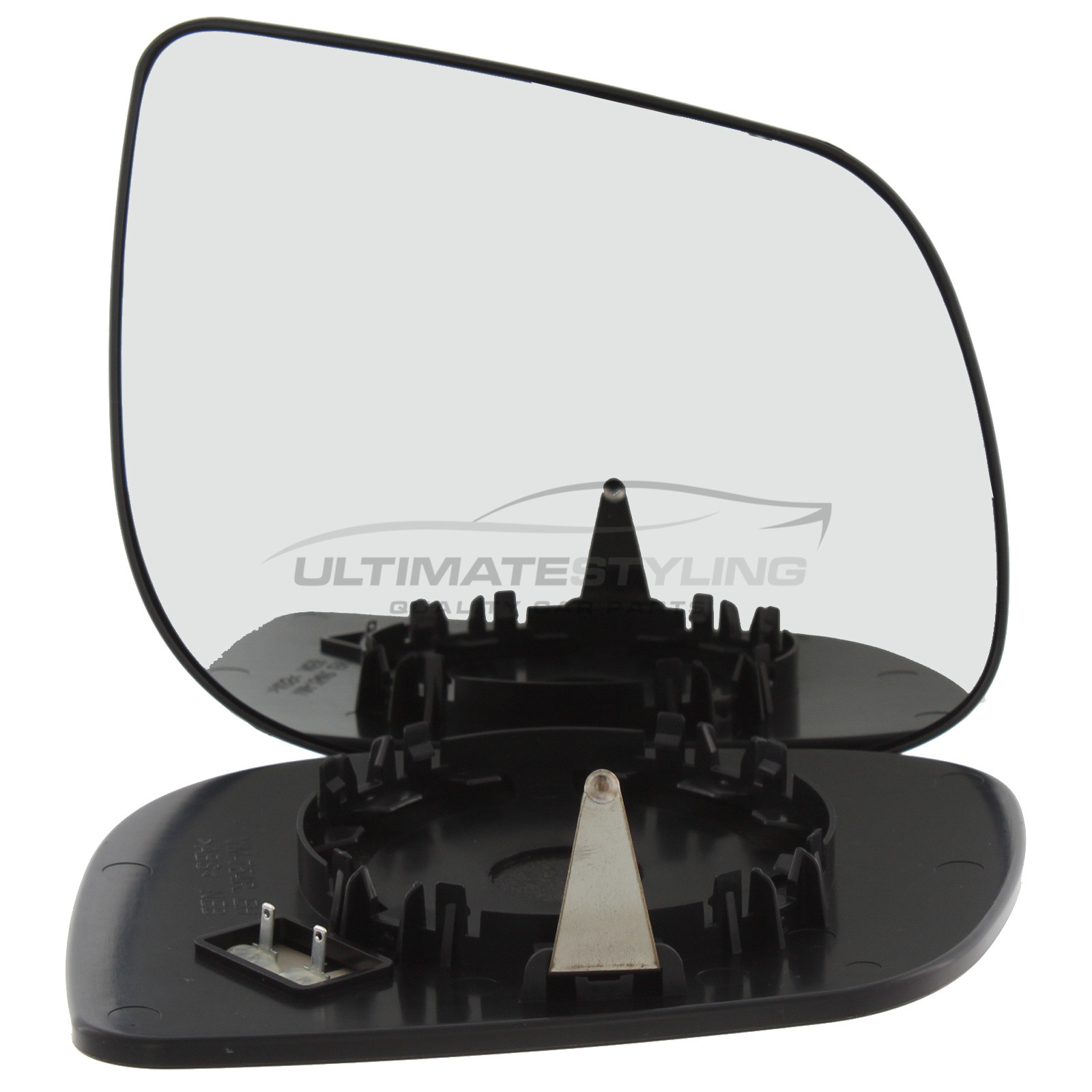 Kia Picanto 2011-2018 Heated Wing Mirror Glass with Chrome Convex Finish Drivers Side (RH)