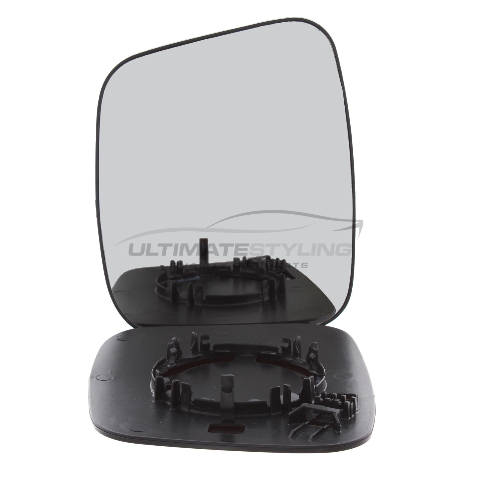 Citroen Nemo 2008-2018, Fiat Fiorino 2008-2020, Fiat Qubo 2008-2020, Peugeot Bipper 2008-2018 Non-Heated Wing Mirror Glass with Chrome Convex Finish Passenger Side (LH)